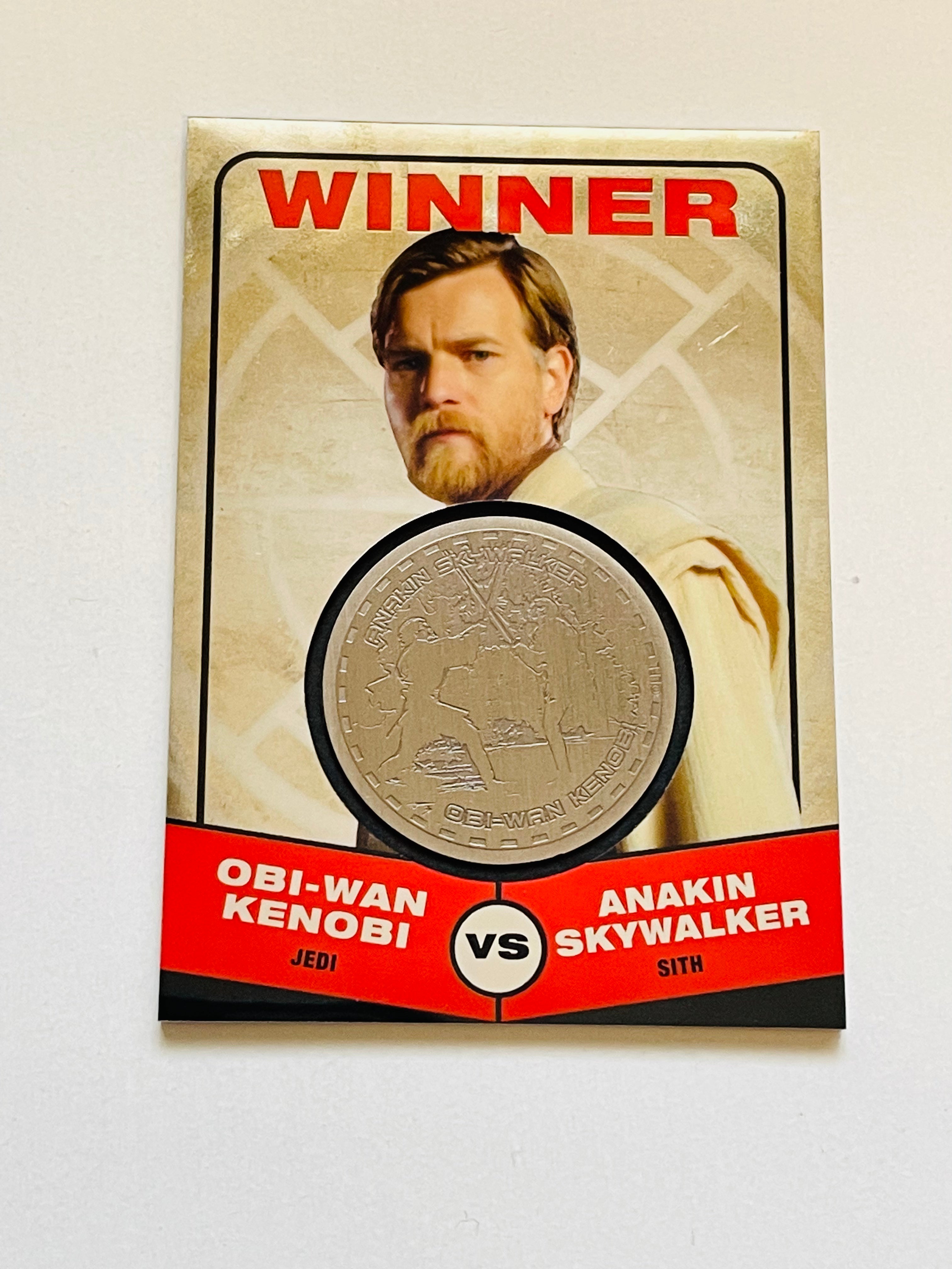Star Wars Obi-wan vs Anakin rare numbered medallion insert card