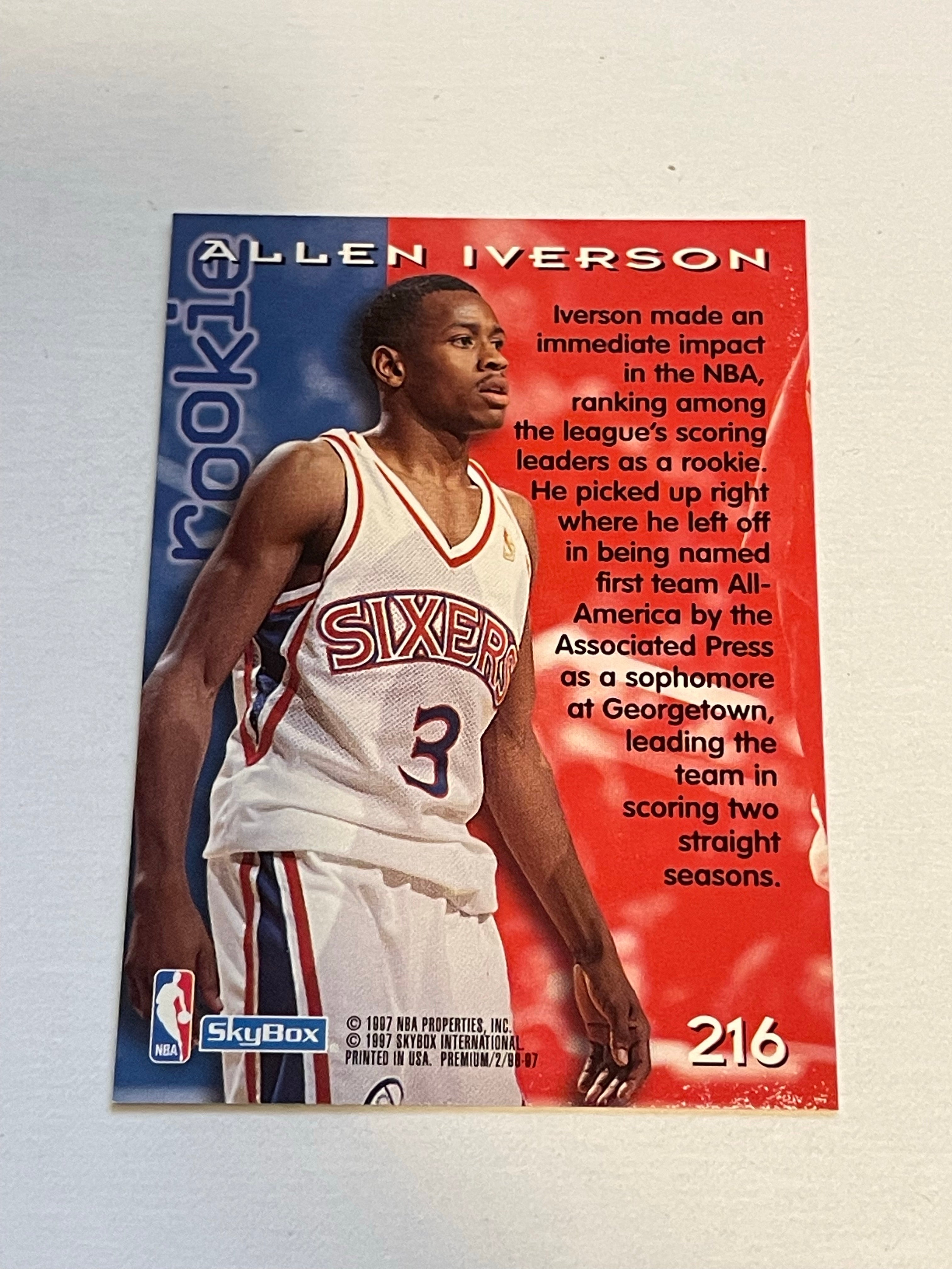 Allen Iverson skybox high grade basketball rookie card 1997