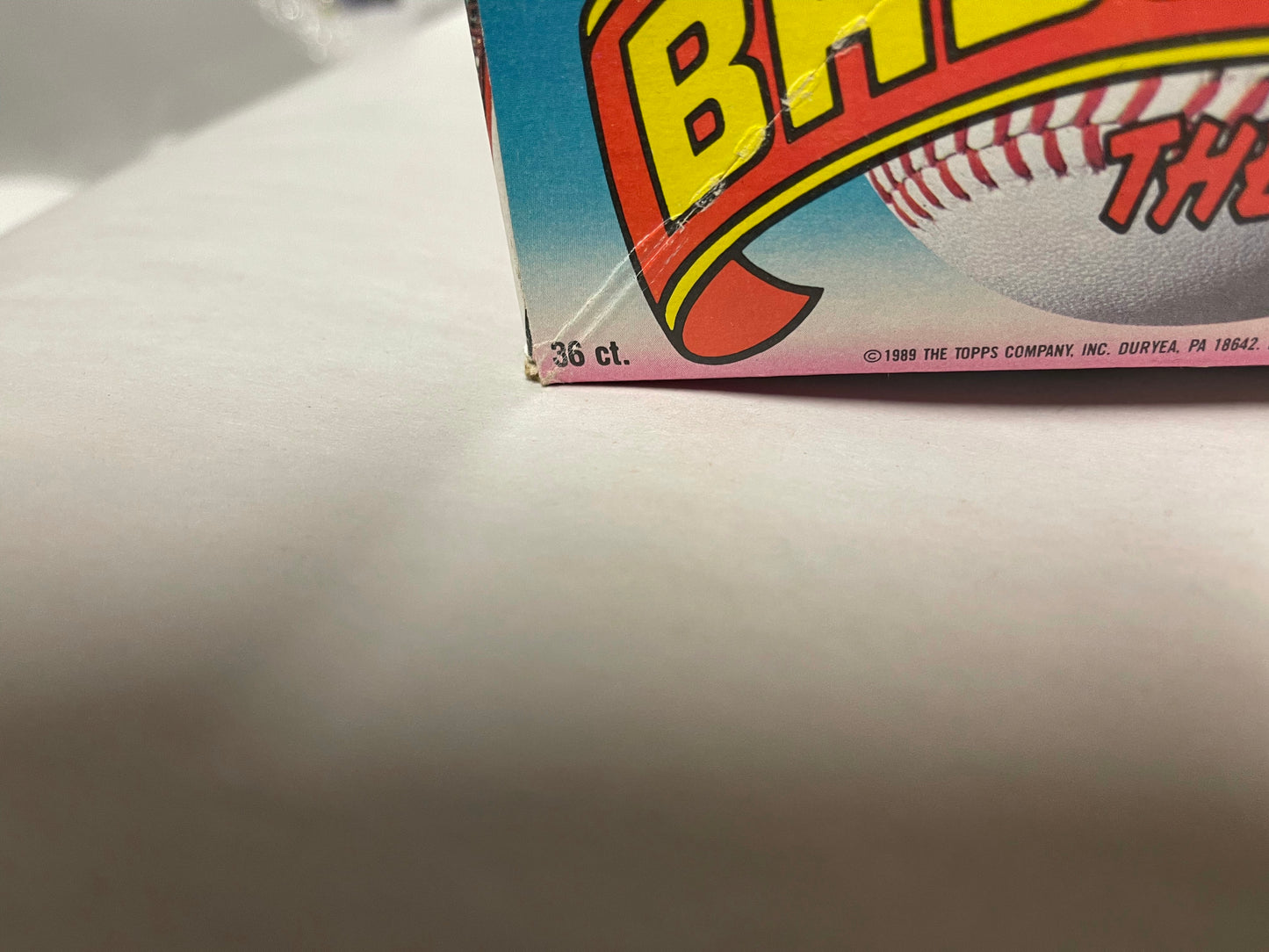 Topps baseball cards 36 packs box from 1989