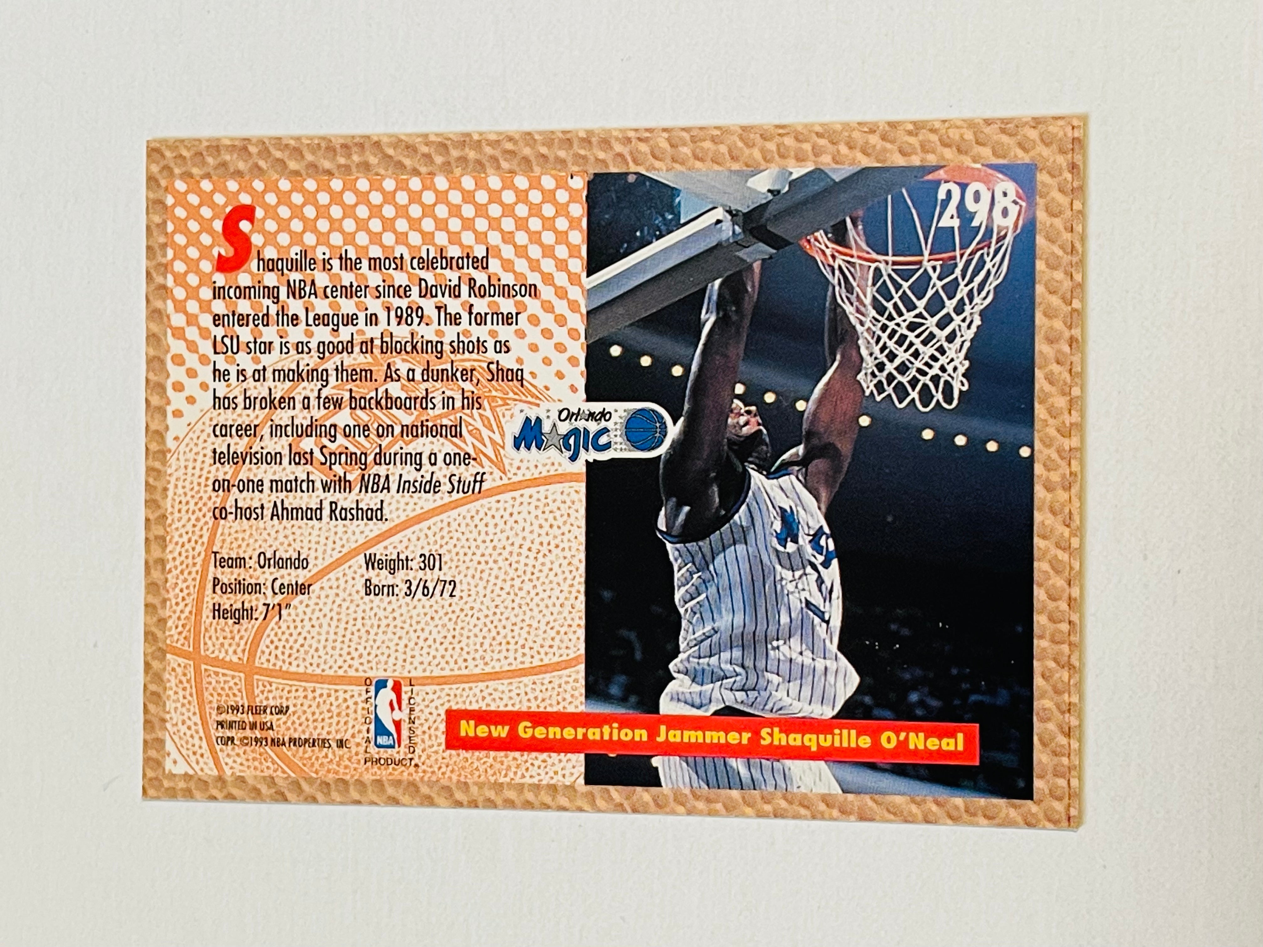 92-93 FLEER SLAM DUNK DUNK Shaquille O'Neal Rookie Card popular (Rare!)