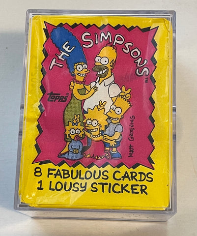 The Simpsons TV show first series cards and stickers set with wrappers 1990