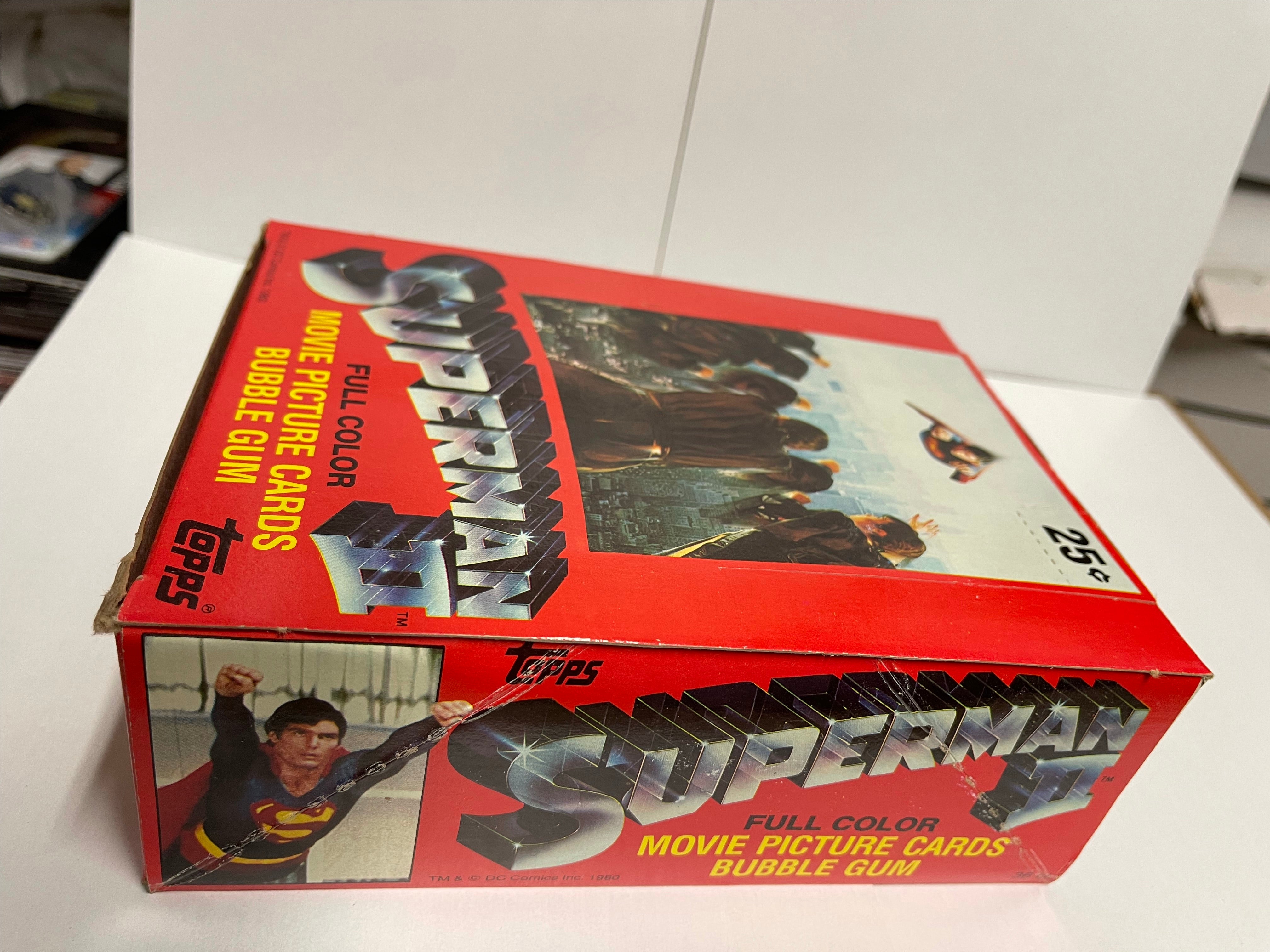 Superman 2 movie cards 36 packs box 1980