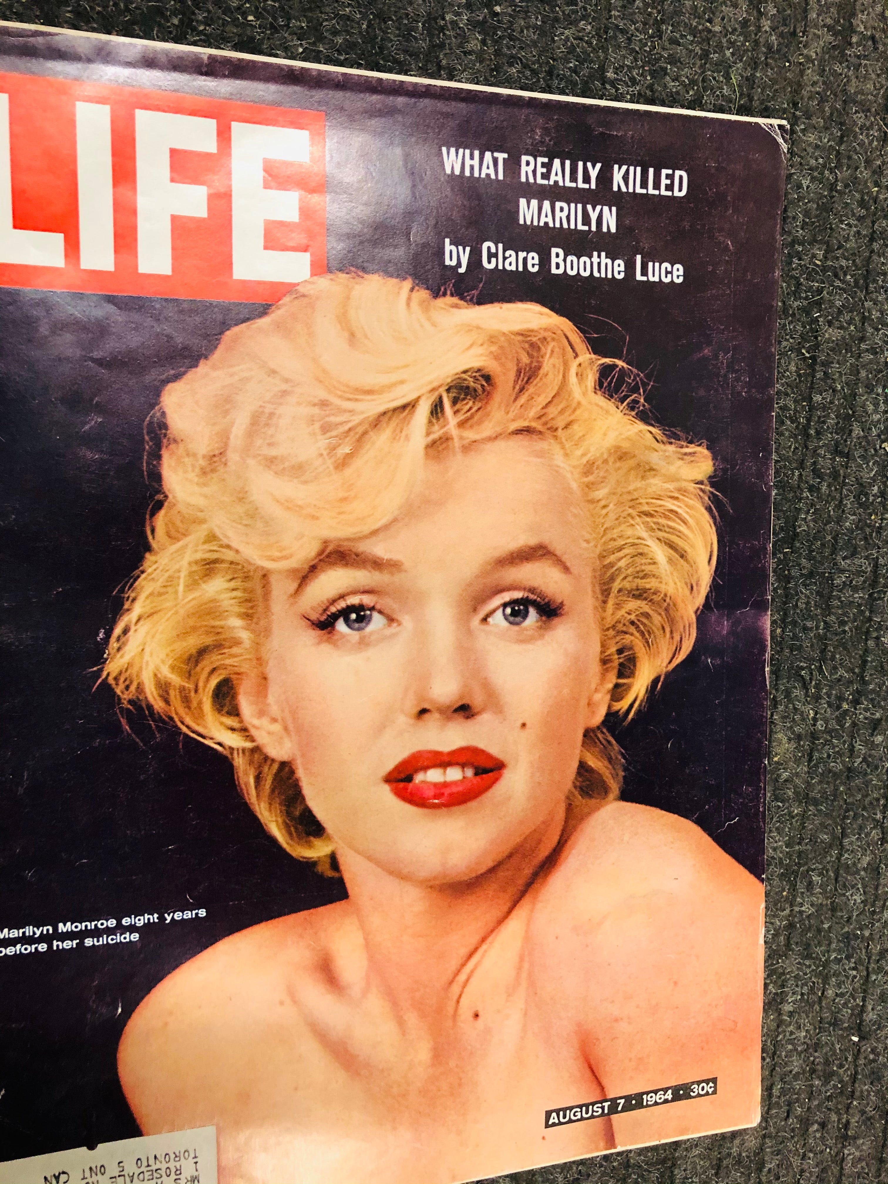 Marilyn Munroe rare Life magazine 1964