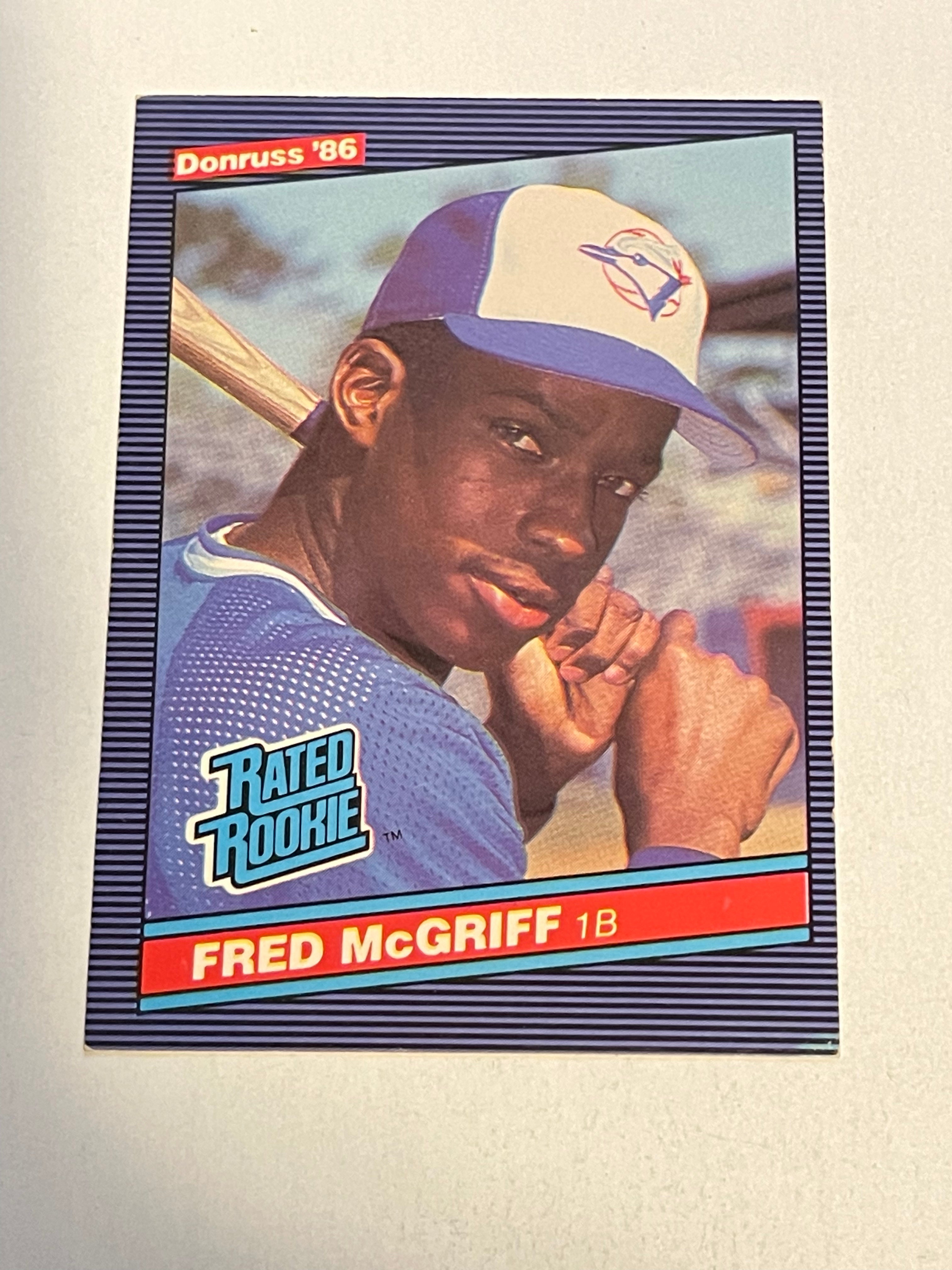 Fred McGriff Toronto Blue Jays rookie baseball card 1986