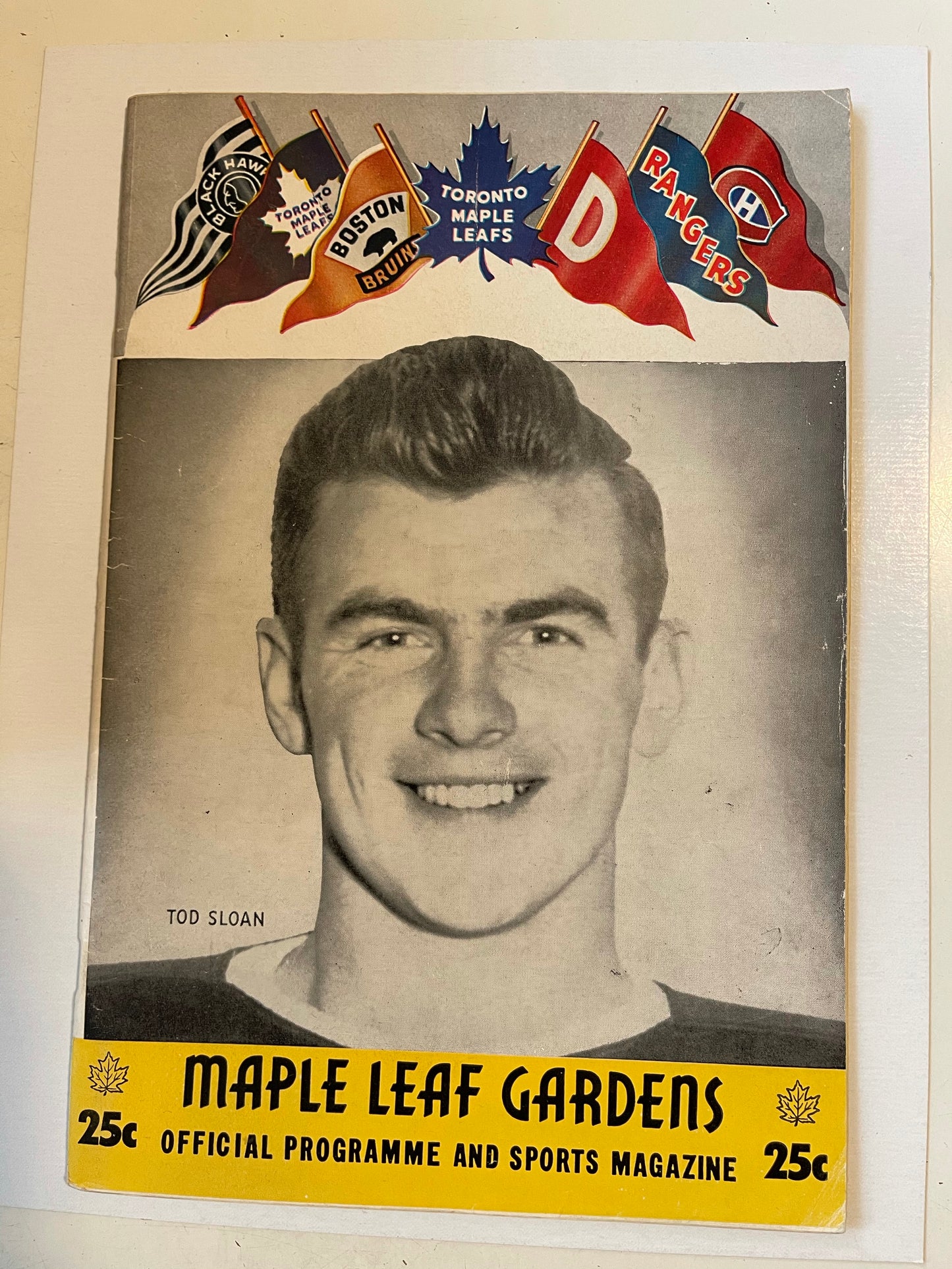 Toronto Maple Leafs hockey game program March 27,1954