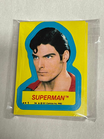 Superman 2 movie stickers rare set 1980