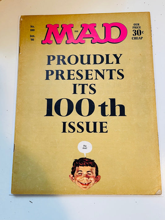 Mad Magazine #100 vintage magazine 1966