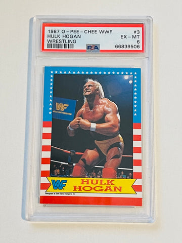 Hulk Hogan Wrestling opc PSA 6 rare grade card 1987