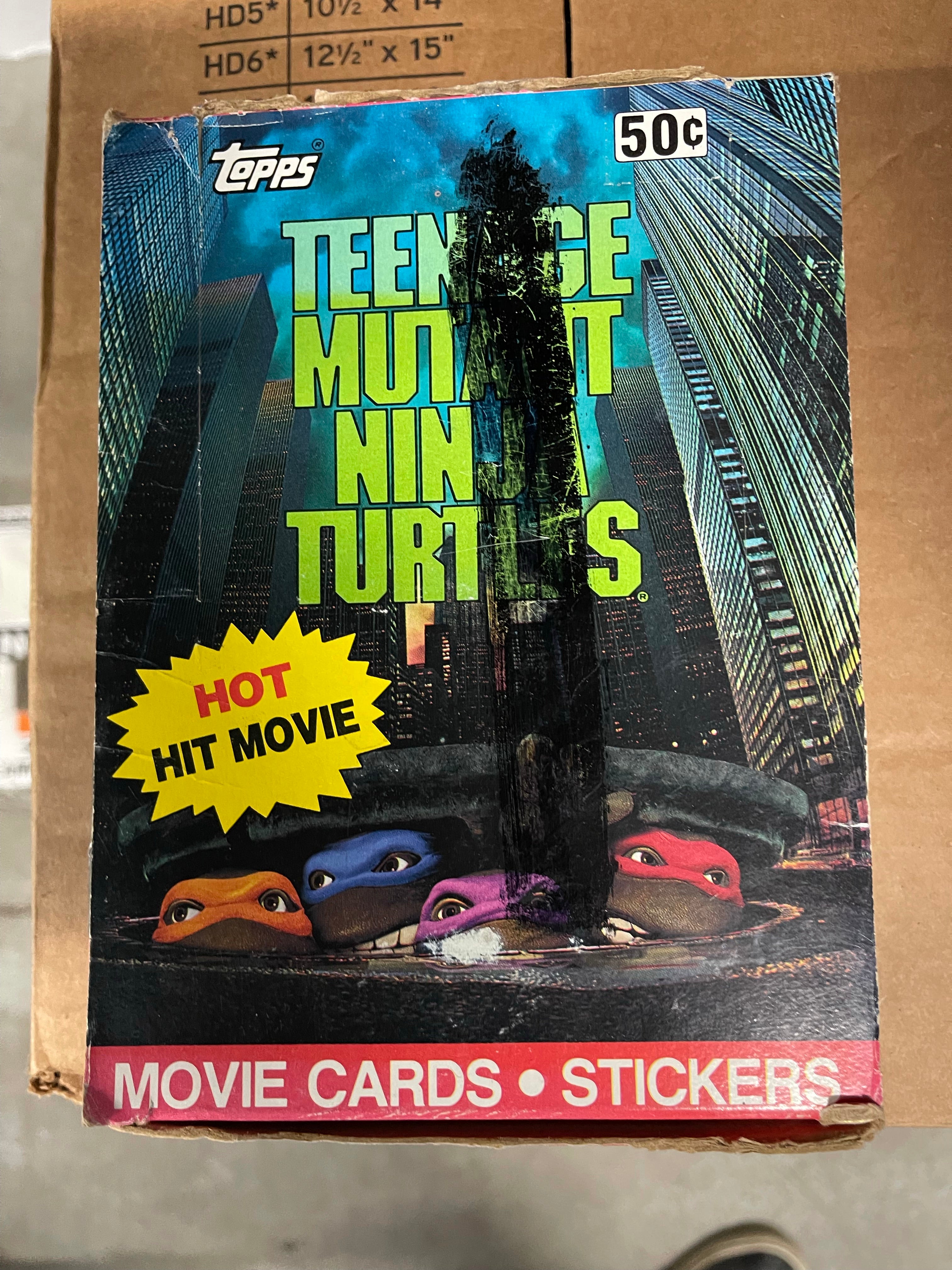 Teenage Mutant Ninja Turtles first movie cards 36 packs box 1990