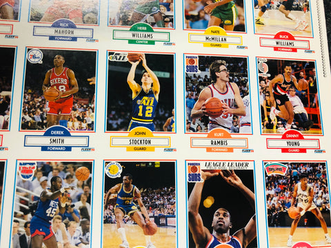 1990 Fleer basketball rare uncut cards sheet – Fastball Collectibles