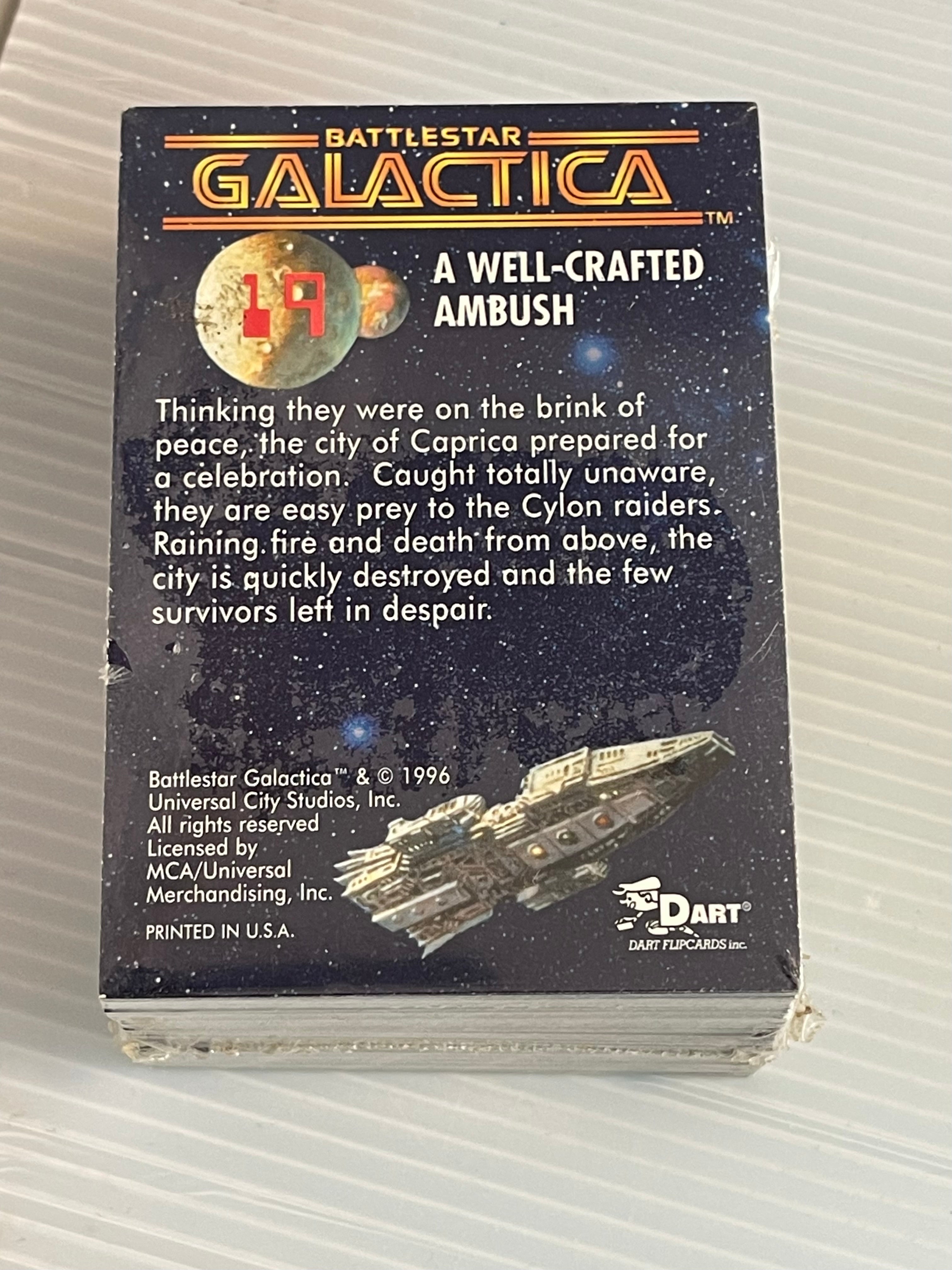 Battlestar Galactica Dart foil cards set 1996