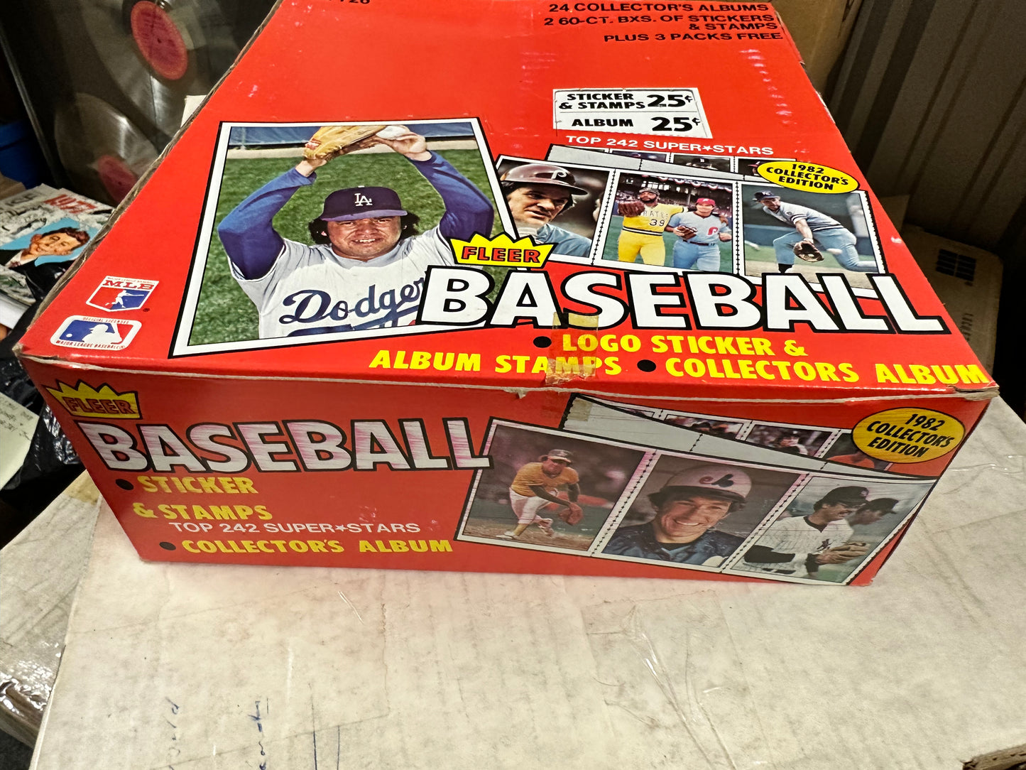 1982 Fleer baseball stickers 2 boxes 24 albums and bonus packs collectors box