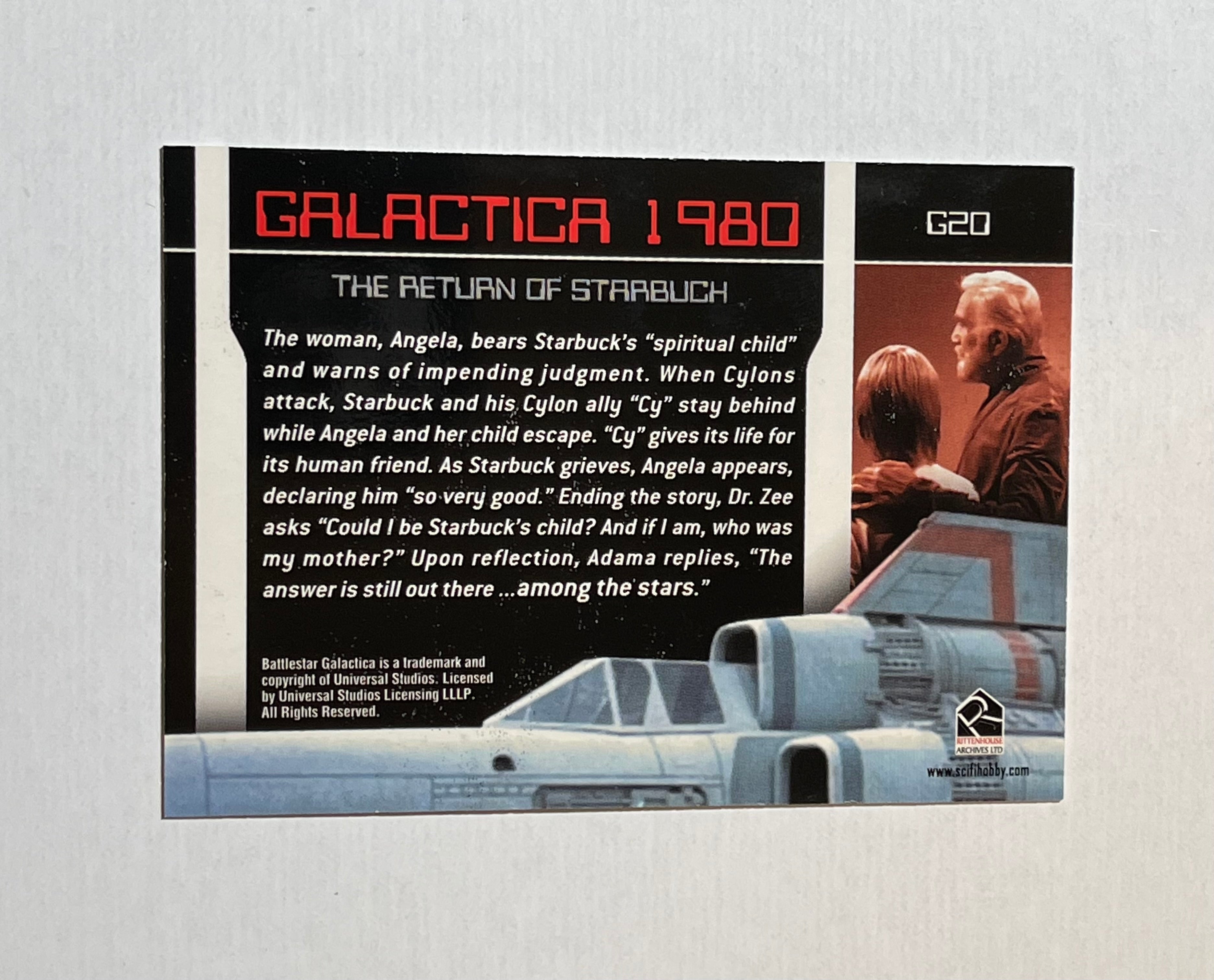 Battlestar Galactica Dirk Benedict rare signed card with COA