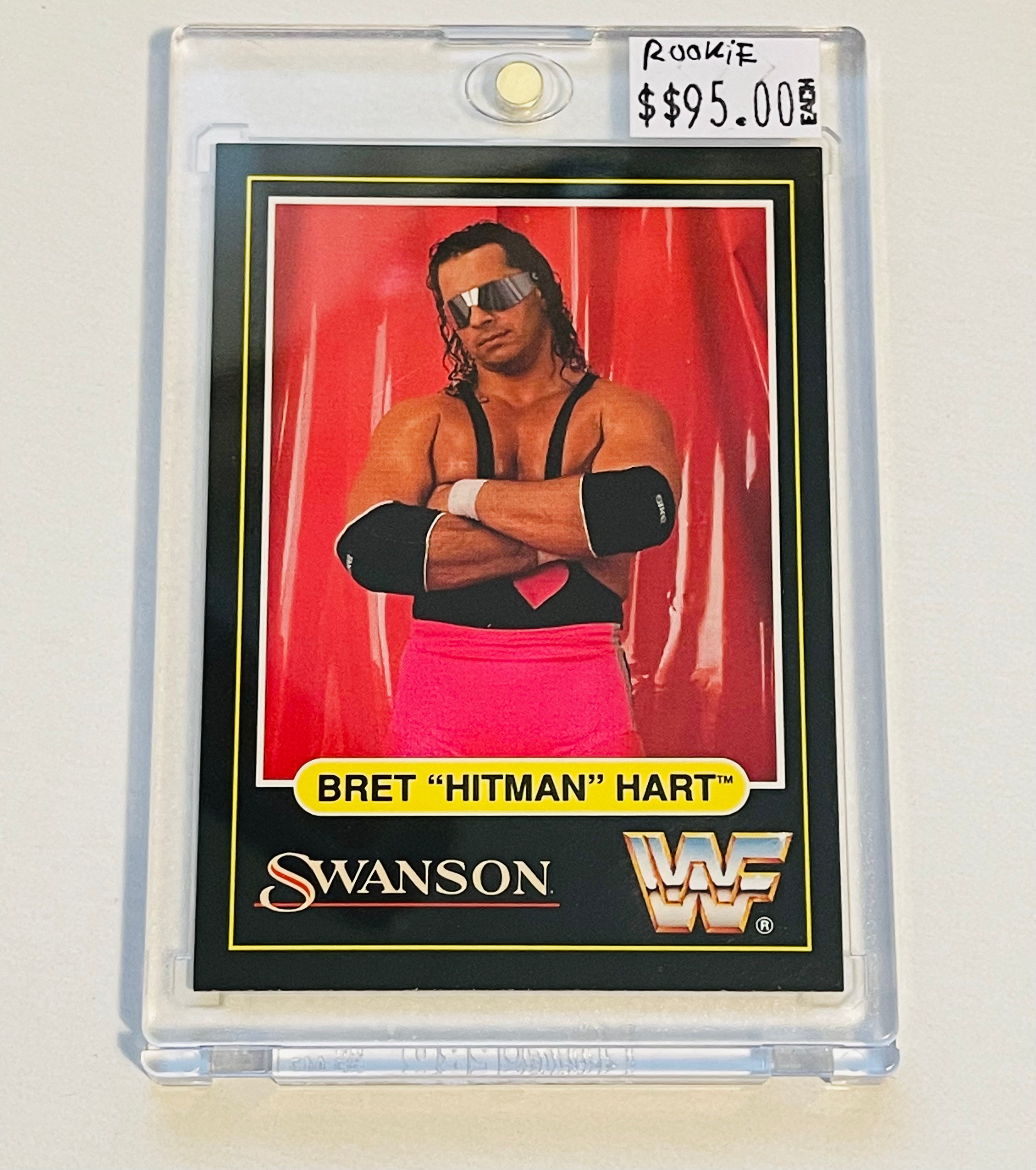 Brett Hart Swansons high grade condition rare rookie wrestling card 1991