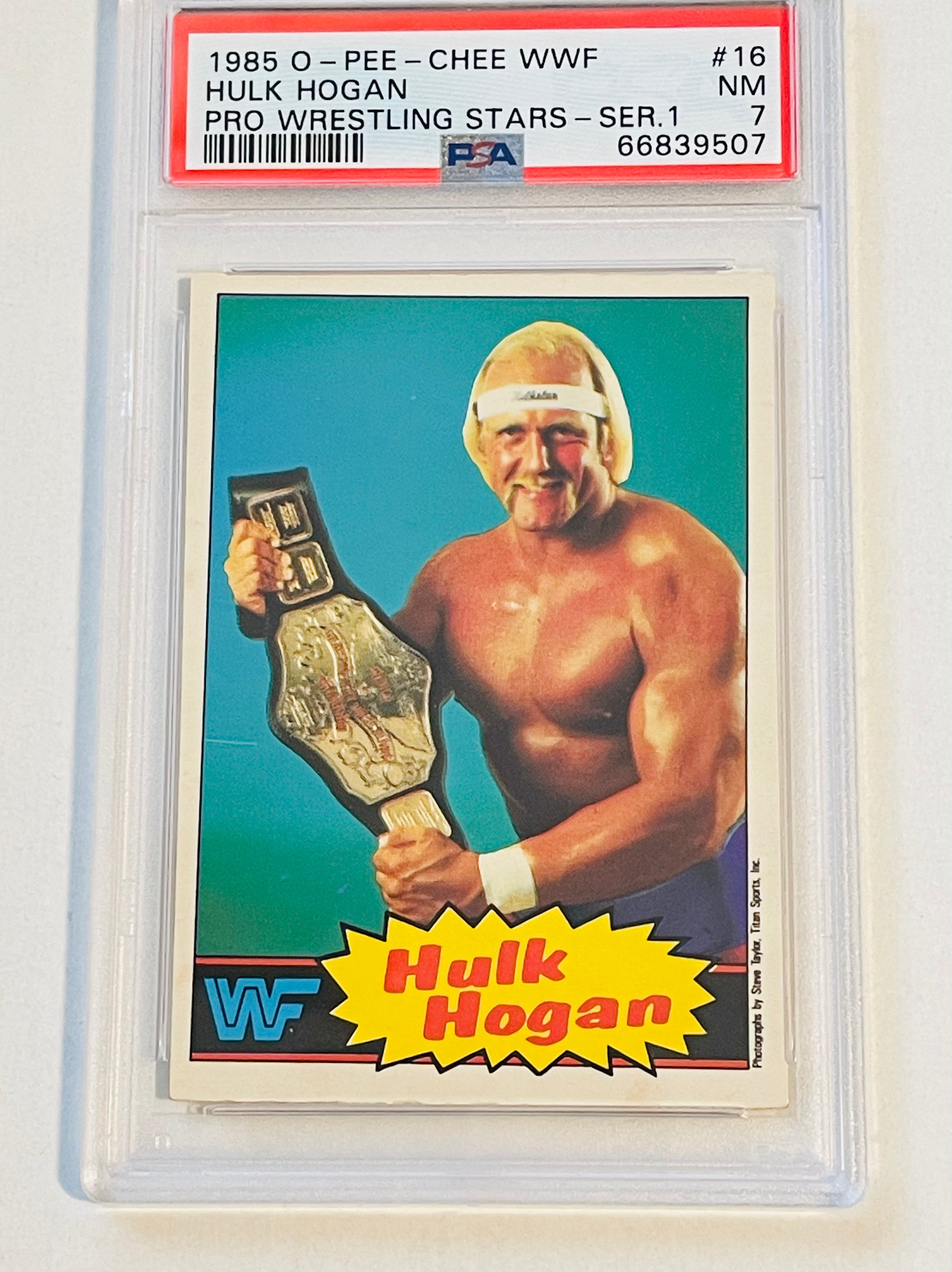 Wrestling Hulk Hogan opc rookie card PSA 7 from 1985
