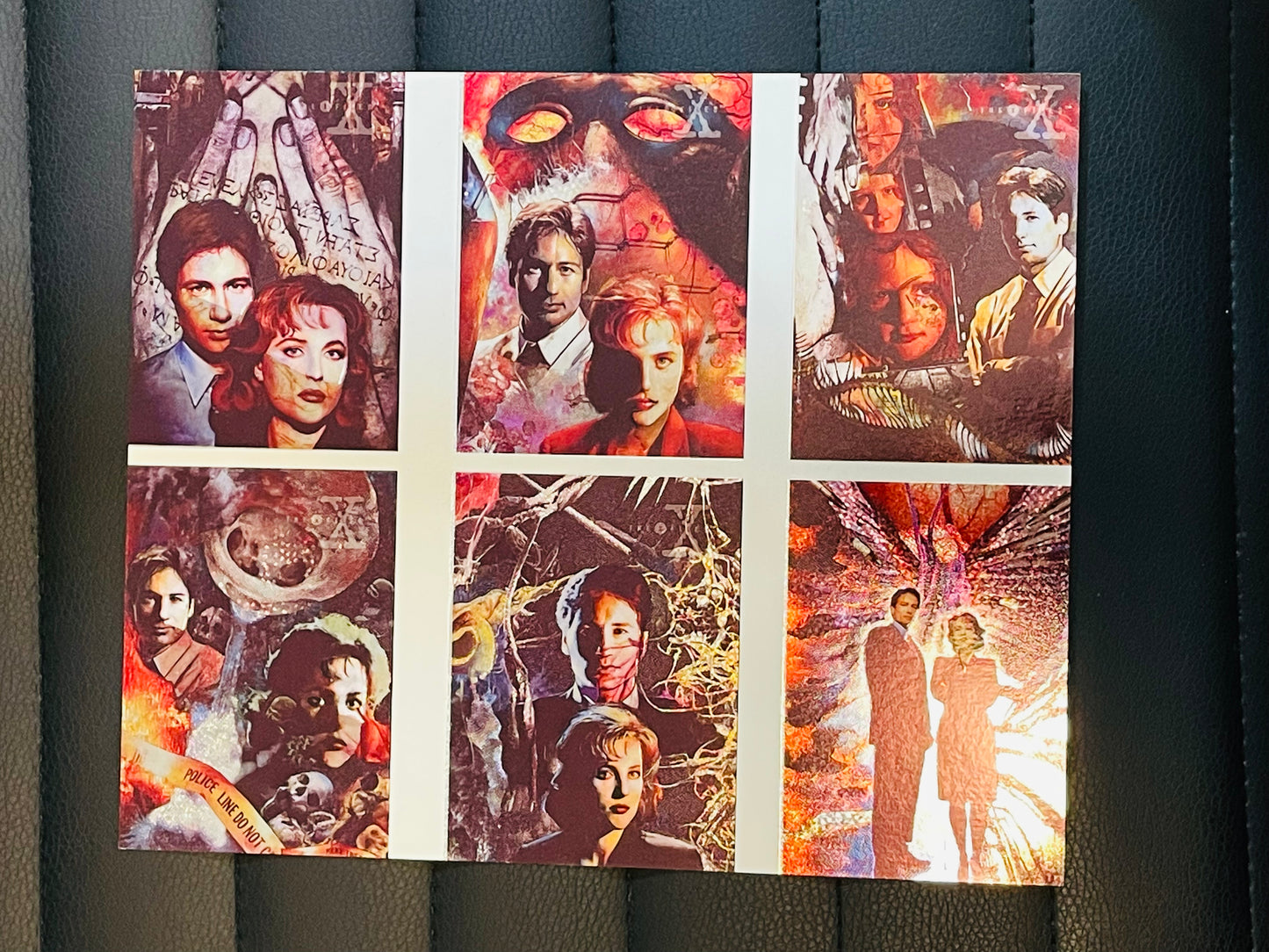 X-Files TV show Topps etched foil inserts uncut sheet 1995