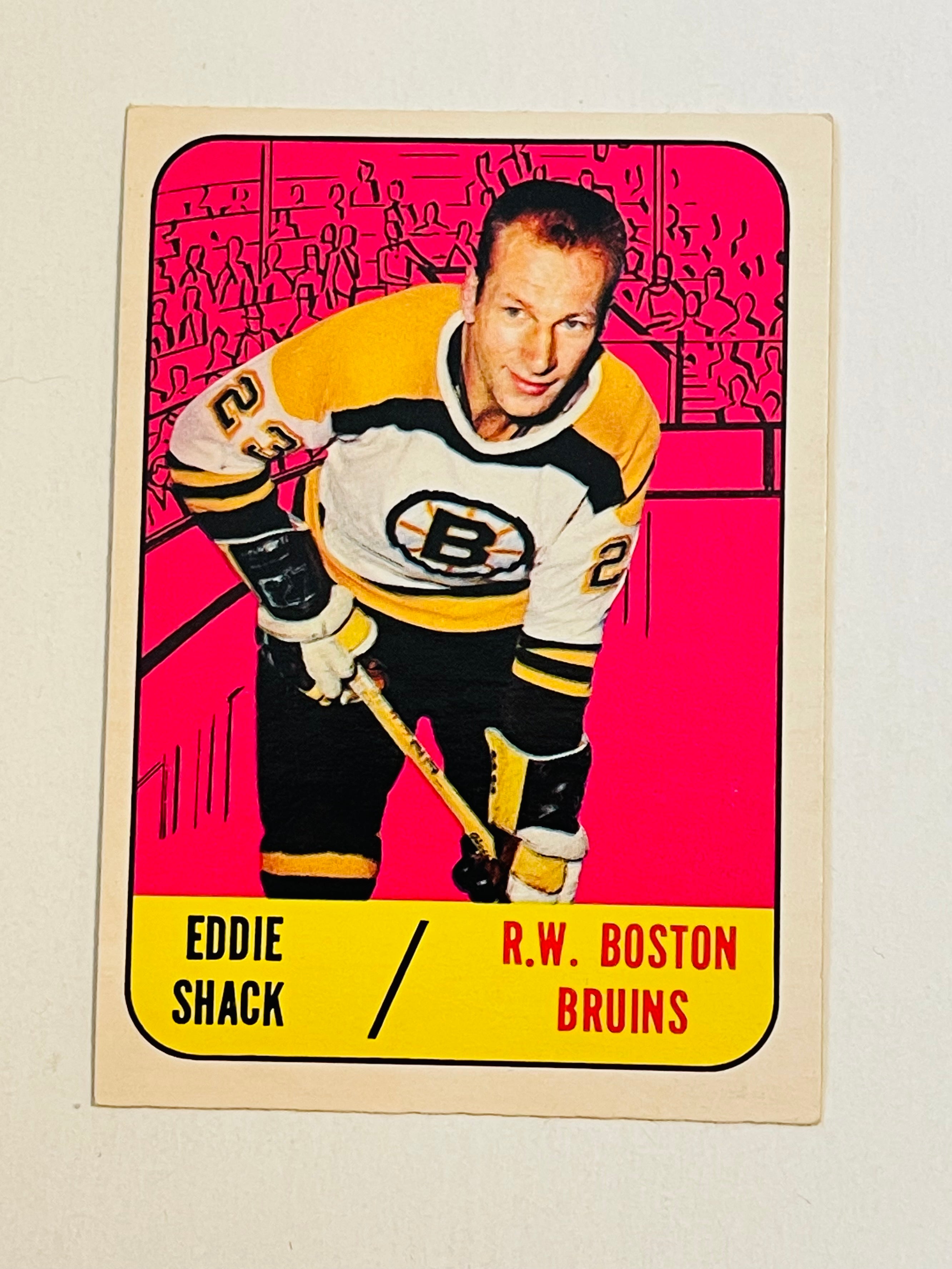 Eddie Shack Topps Canada high grade hockey card 1967-68