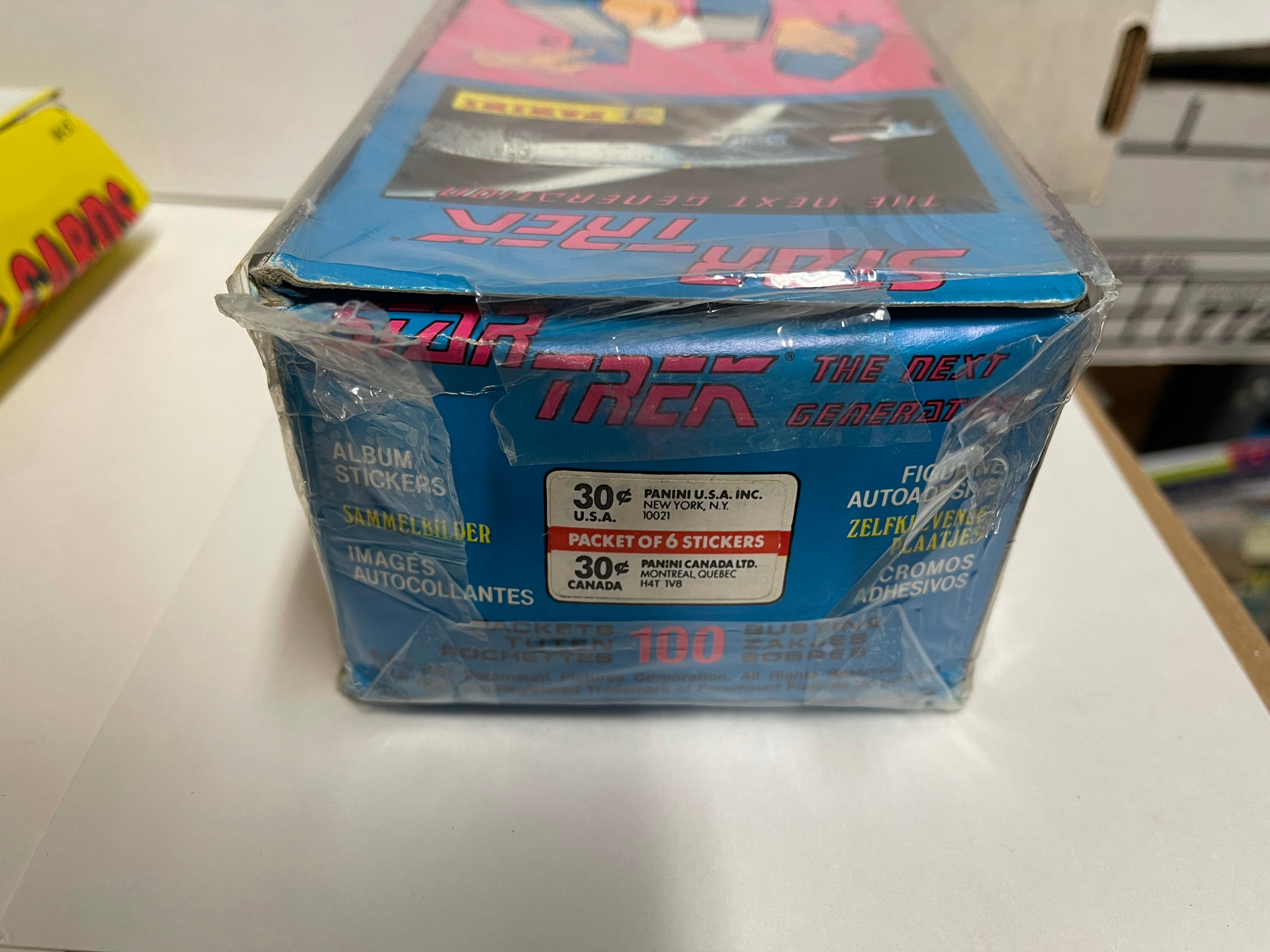 Star Trek Next Generation Panini stickers 100 packs factory sealed box 1987