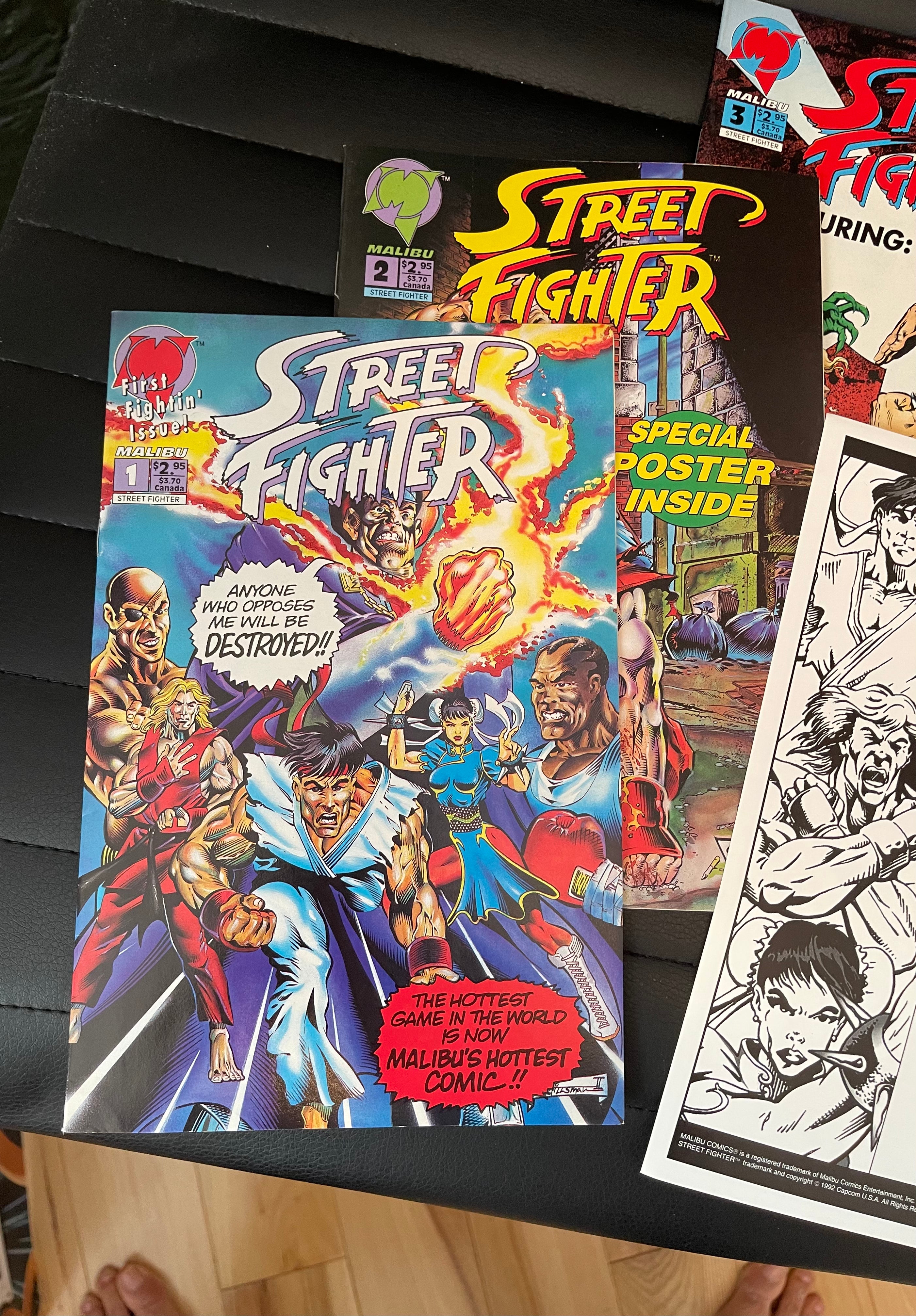 Street Fighter Malibu comics 1-3 lot deal 1993