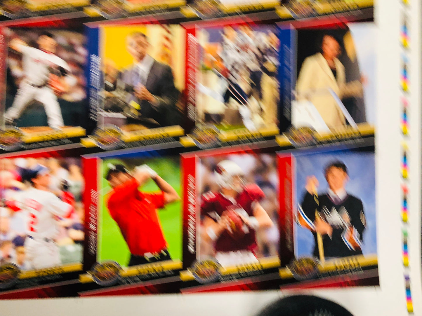 2009 Upper Deck rare 20th anniversary multi sports uncut cards sheet