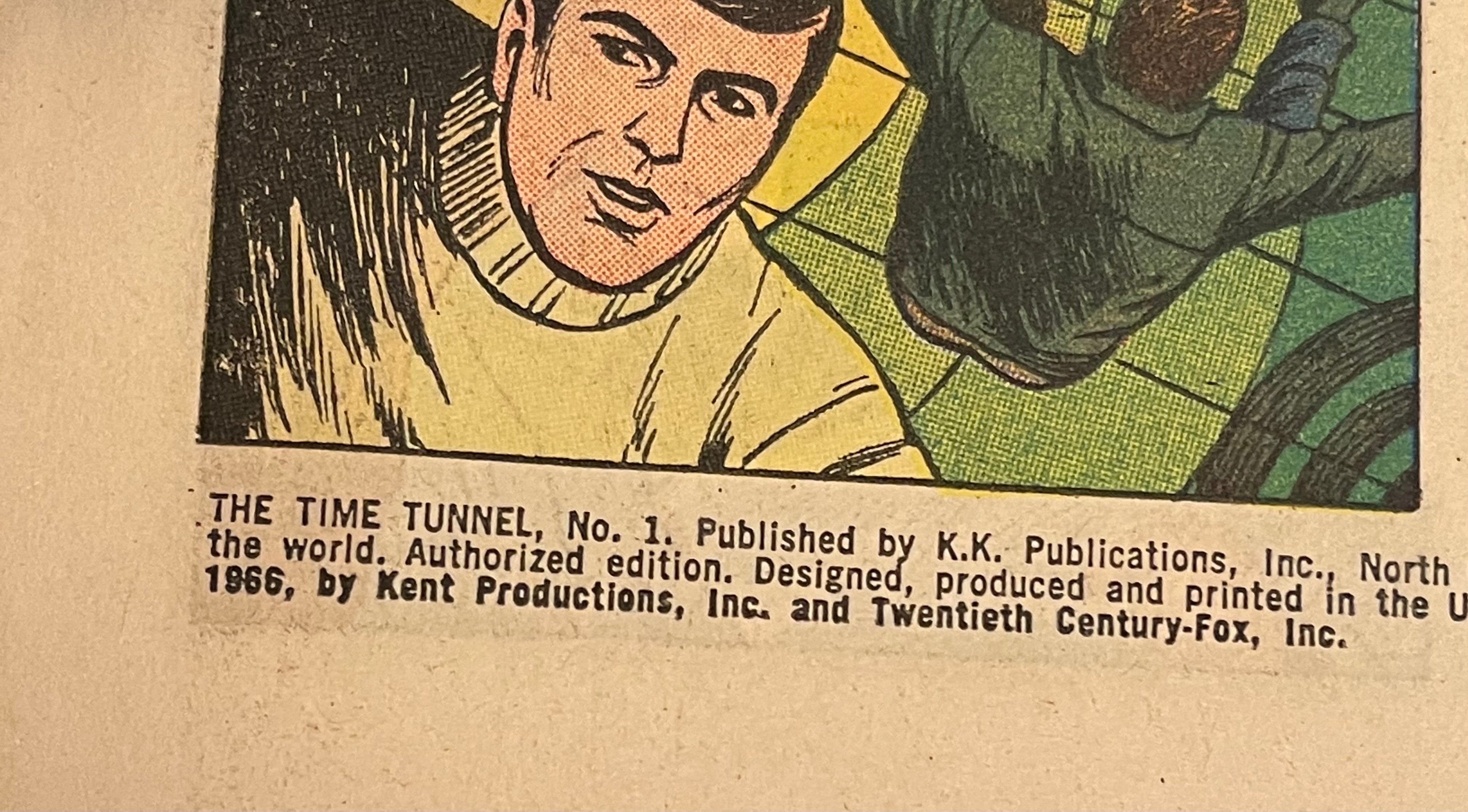 Time Tunnel tv show rare high grade #1 comic book 1966