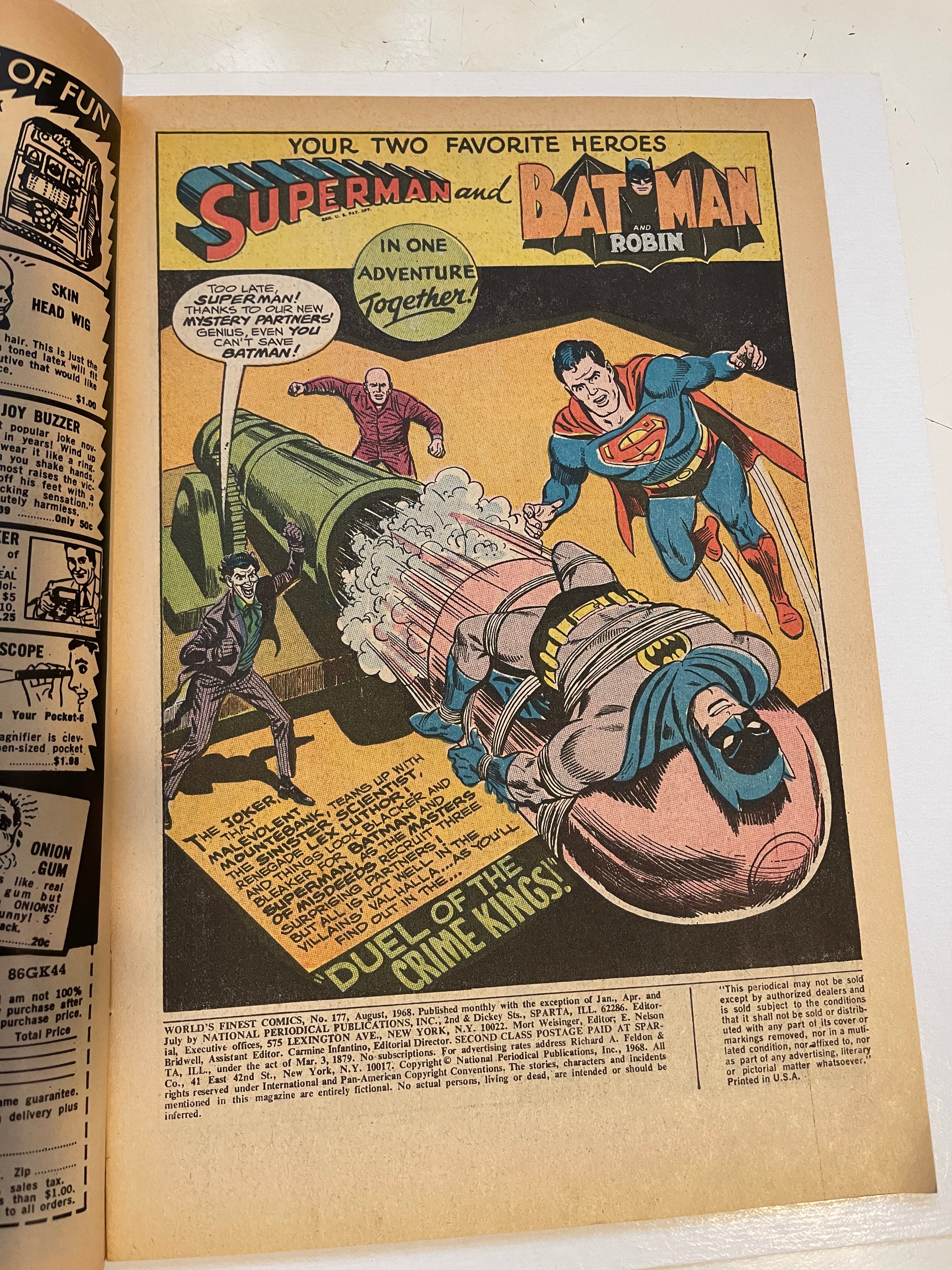 World’s Finest #177 comic book 1968