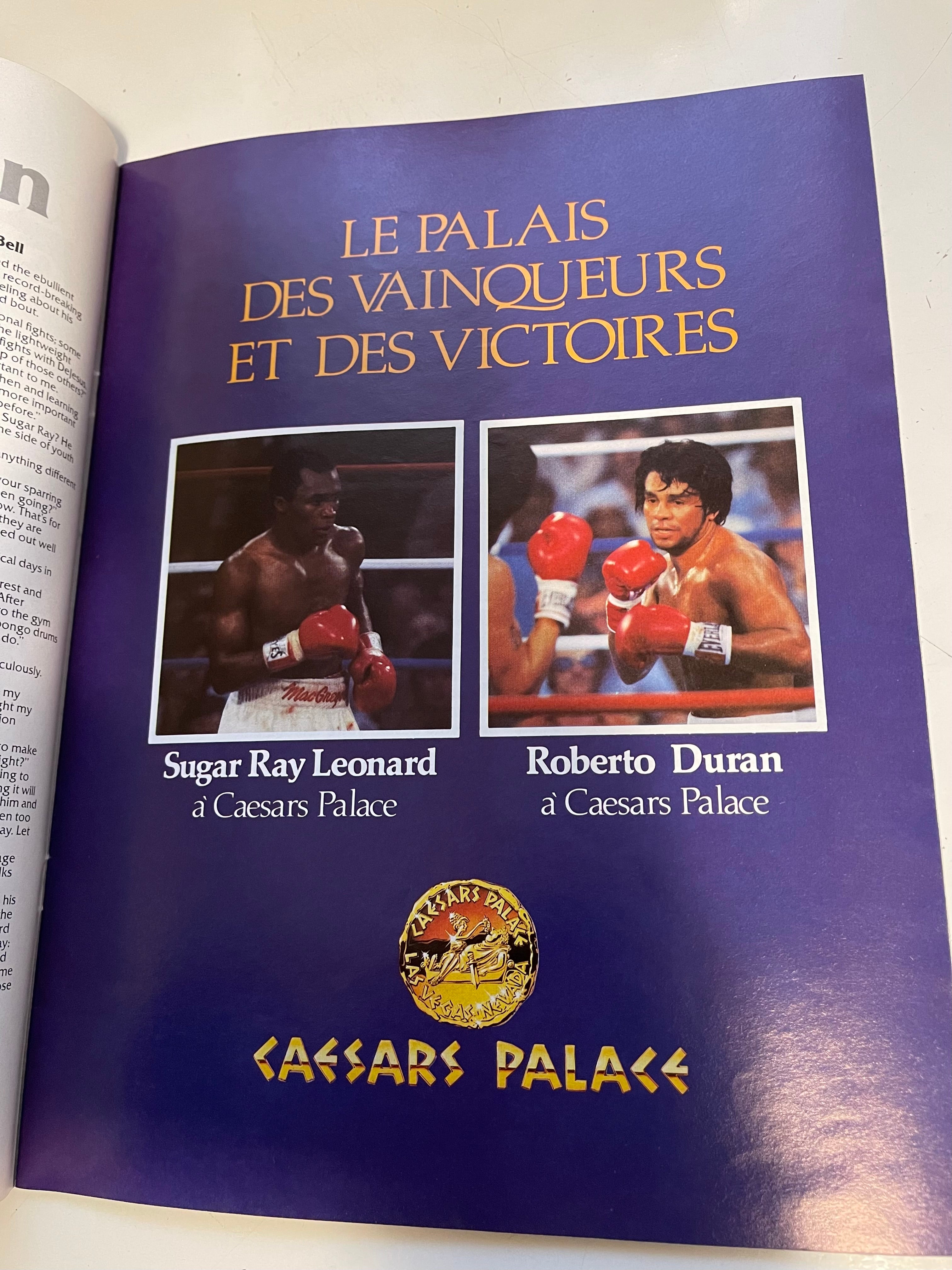 Boxing Leonard vs Duran original program 1980