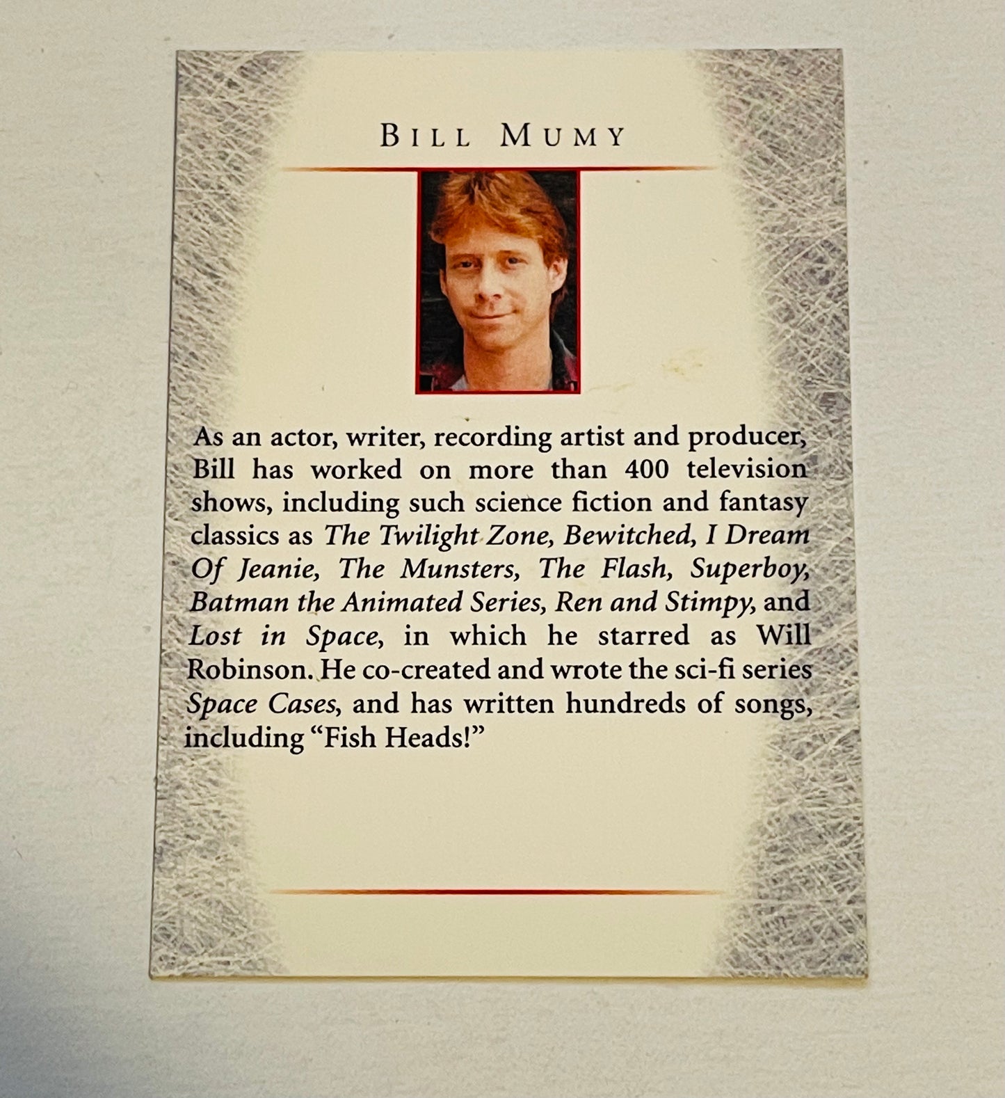 Babylon 5 stars Bill Mumy rare special issued card 1990s