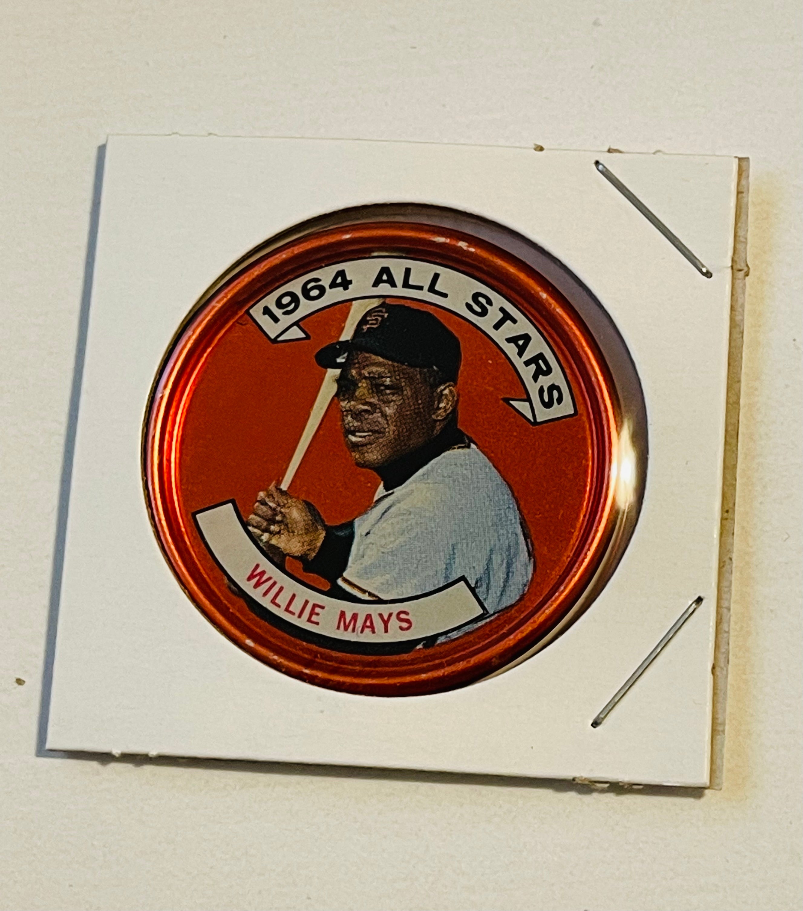 Willie Mays Topps baseball metal coin 1964