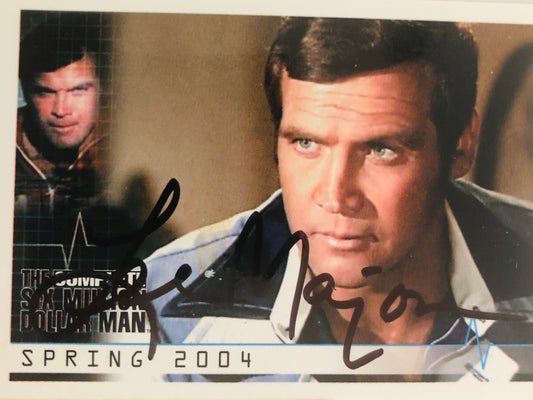 Six Million Dollar Man signed Lee Majors card with COA