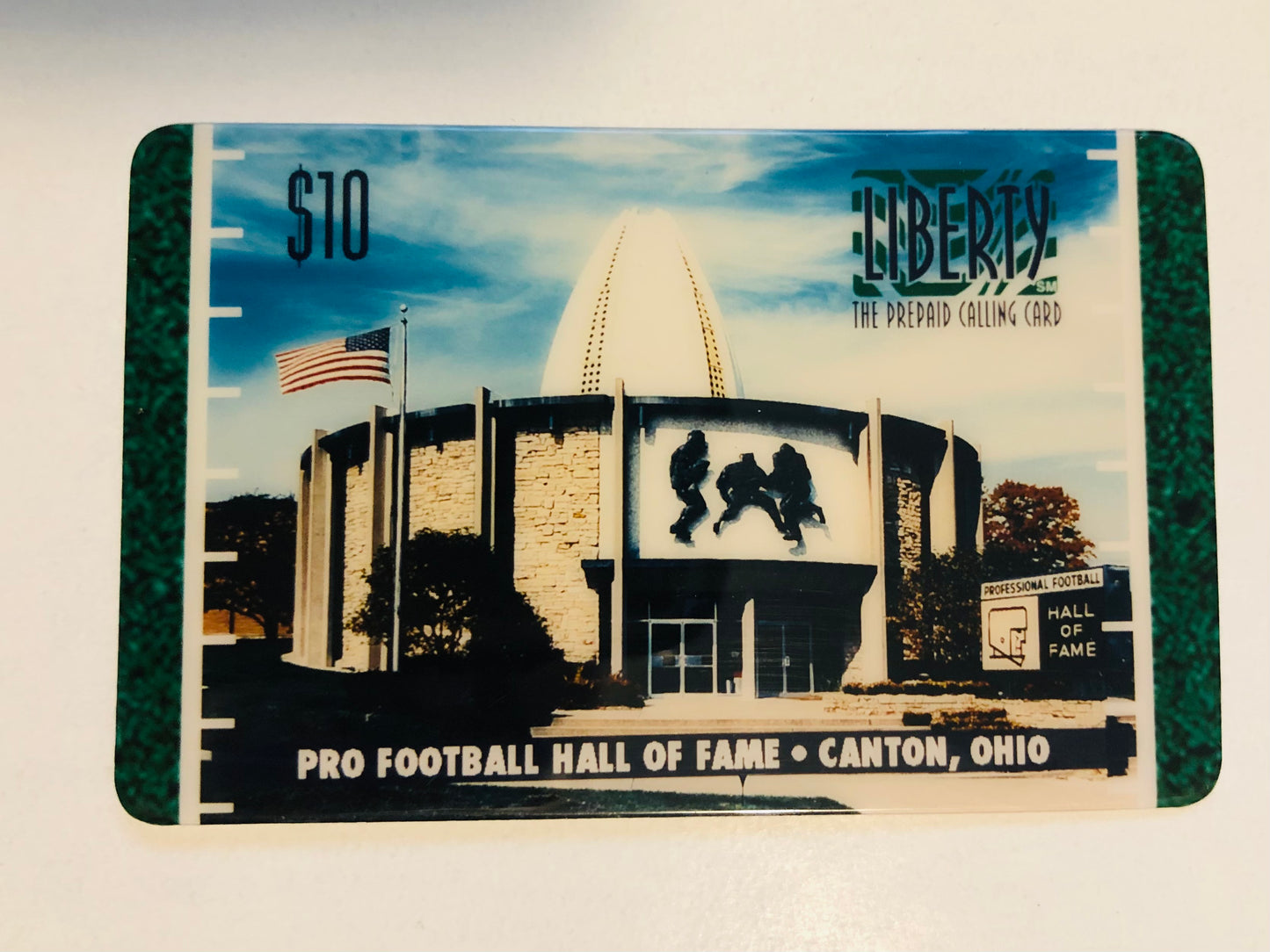 NFL football Hall of Fame rare numbered phonecard