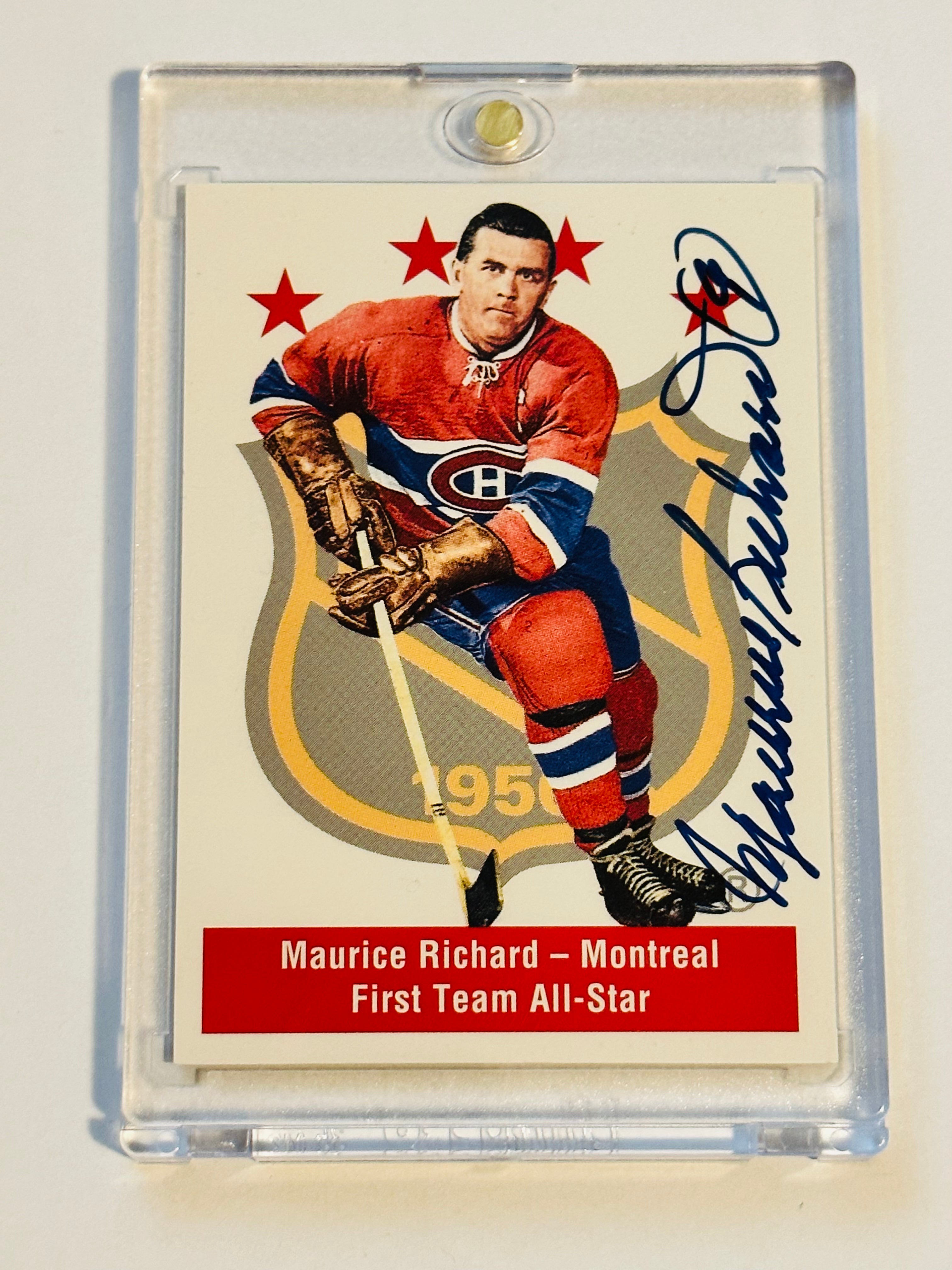 Maurice Richard Montreal Canadiens legend autograph hockey card with COA
