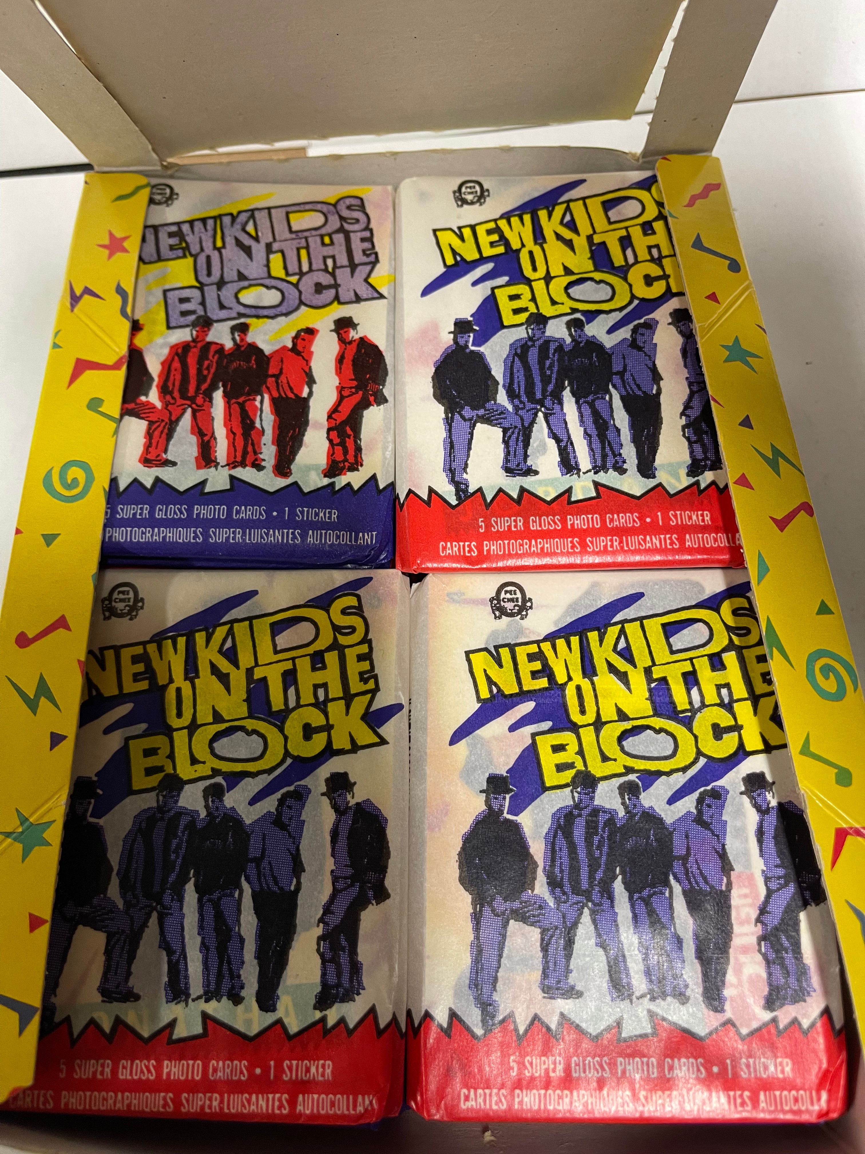 New Kids on the Block 31 sealed card packs rarer Opc Canadian version cards with box 1989