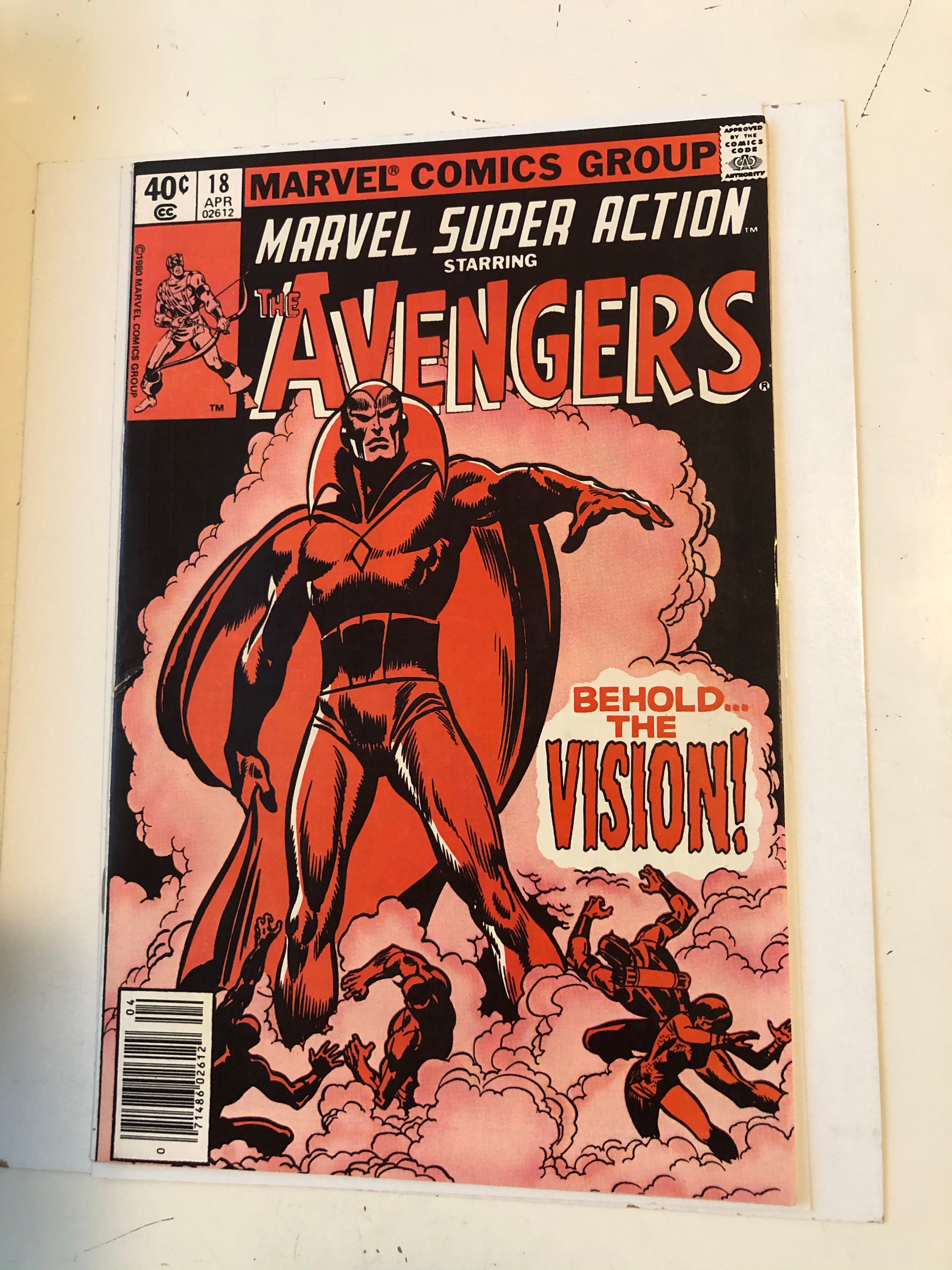 Marvel Super Action 18 Vision origin reprint comic 1980