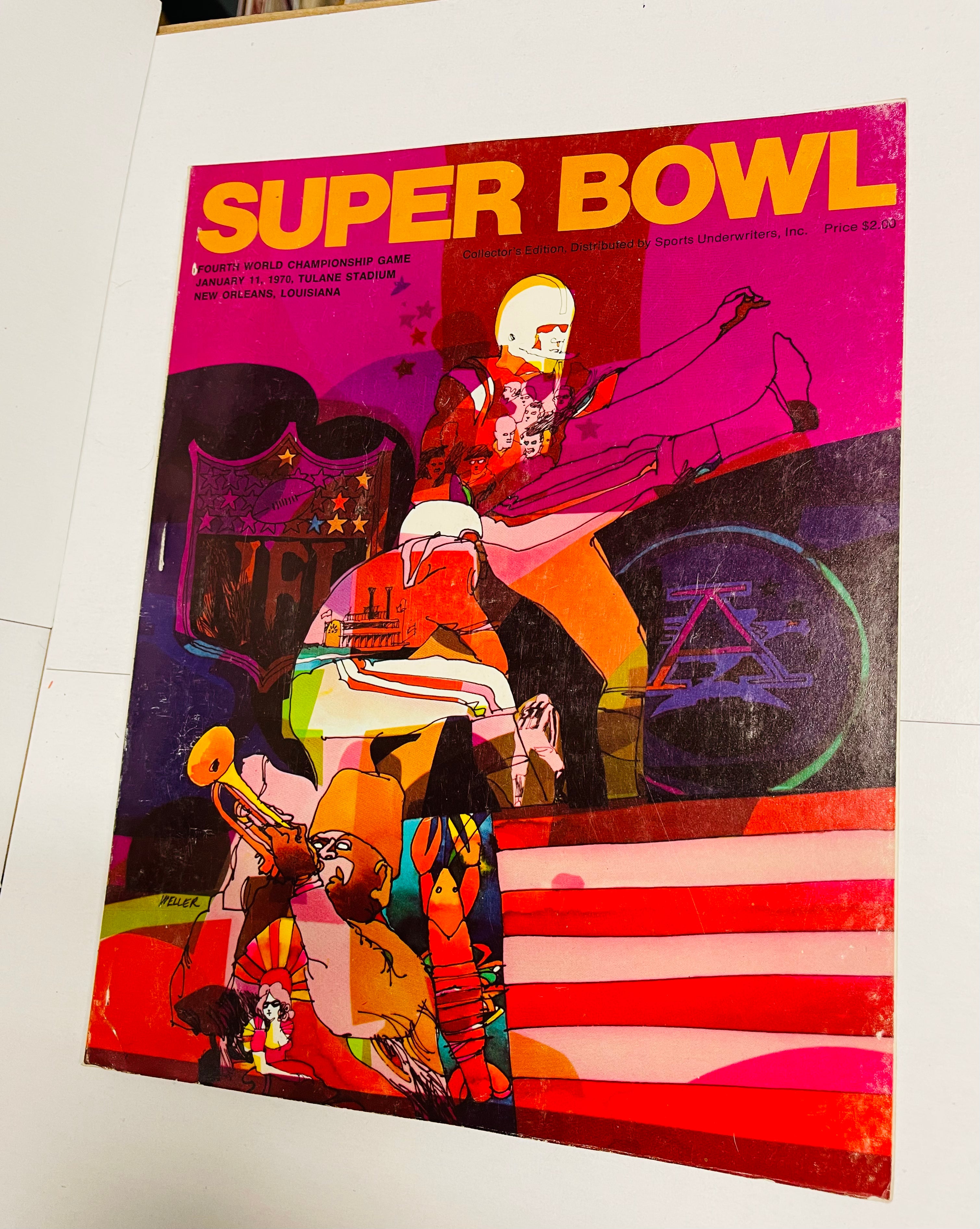 Super Bowl Football game program January, 1970