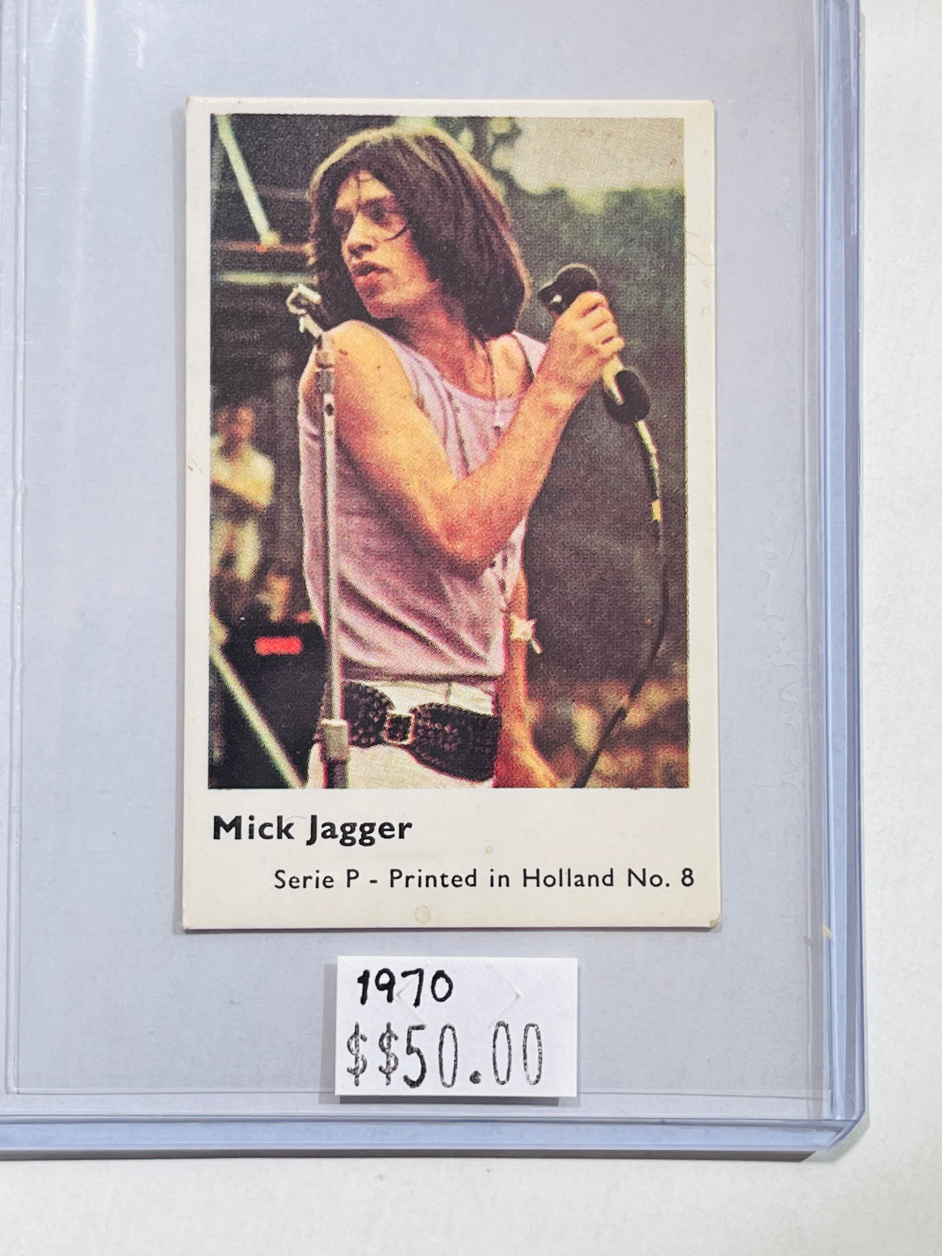 Mick Jagger Rolling Stones rare Holland card 1970