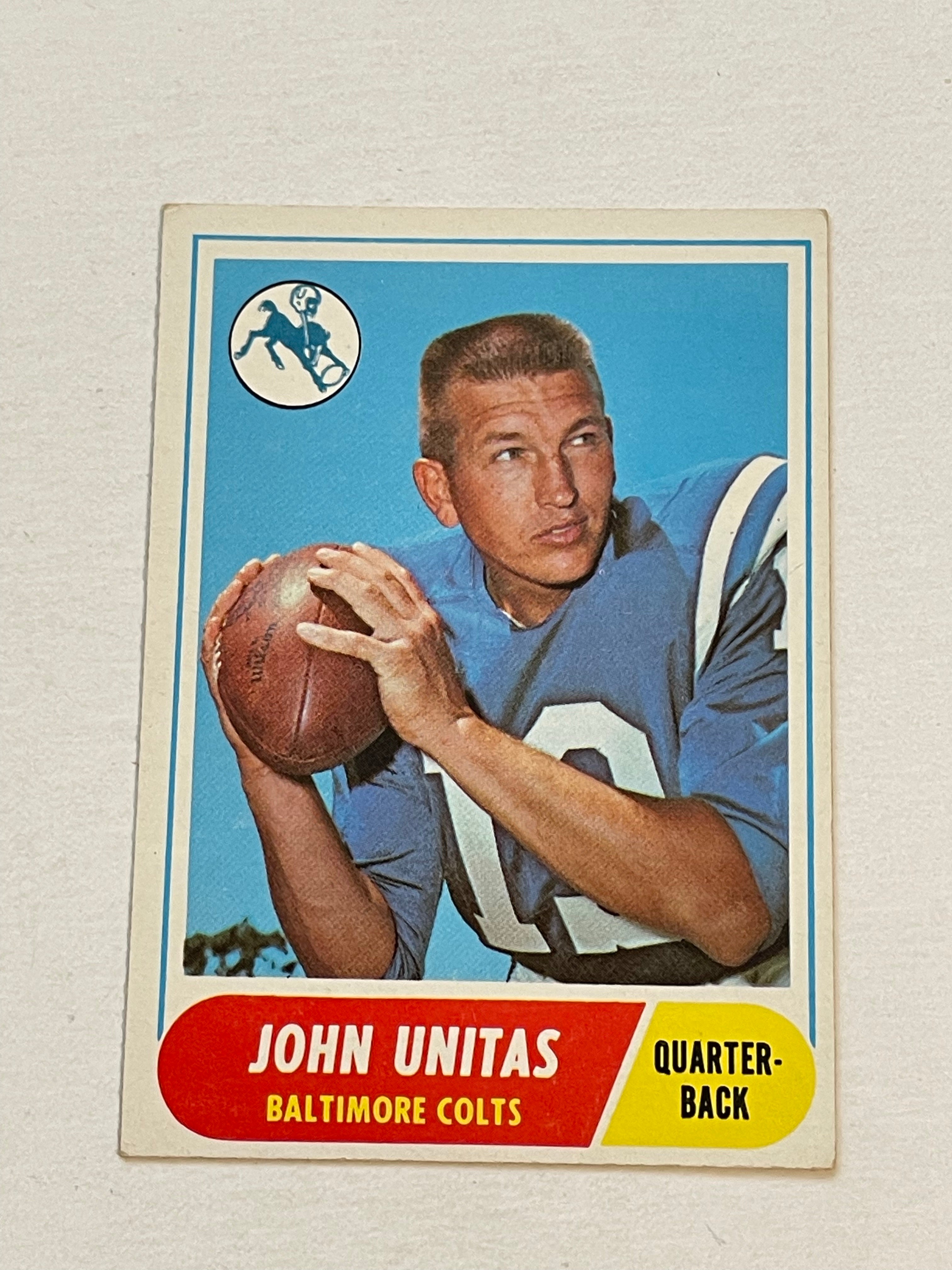 Johnny Unitas rare football card 1968