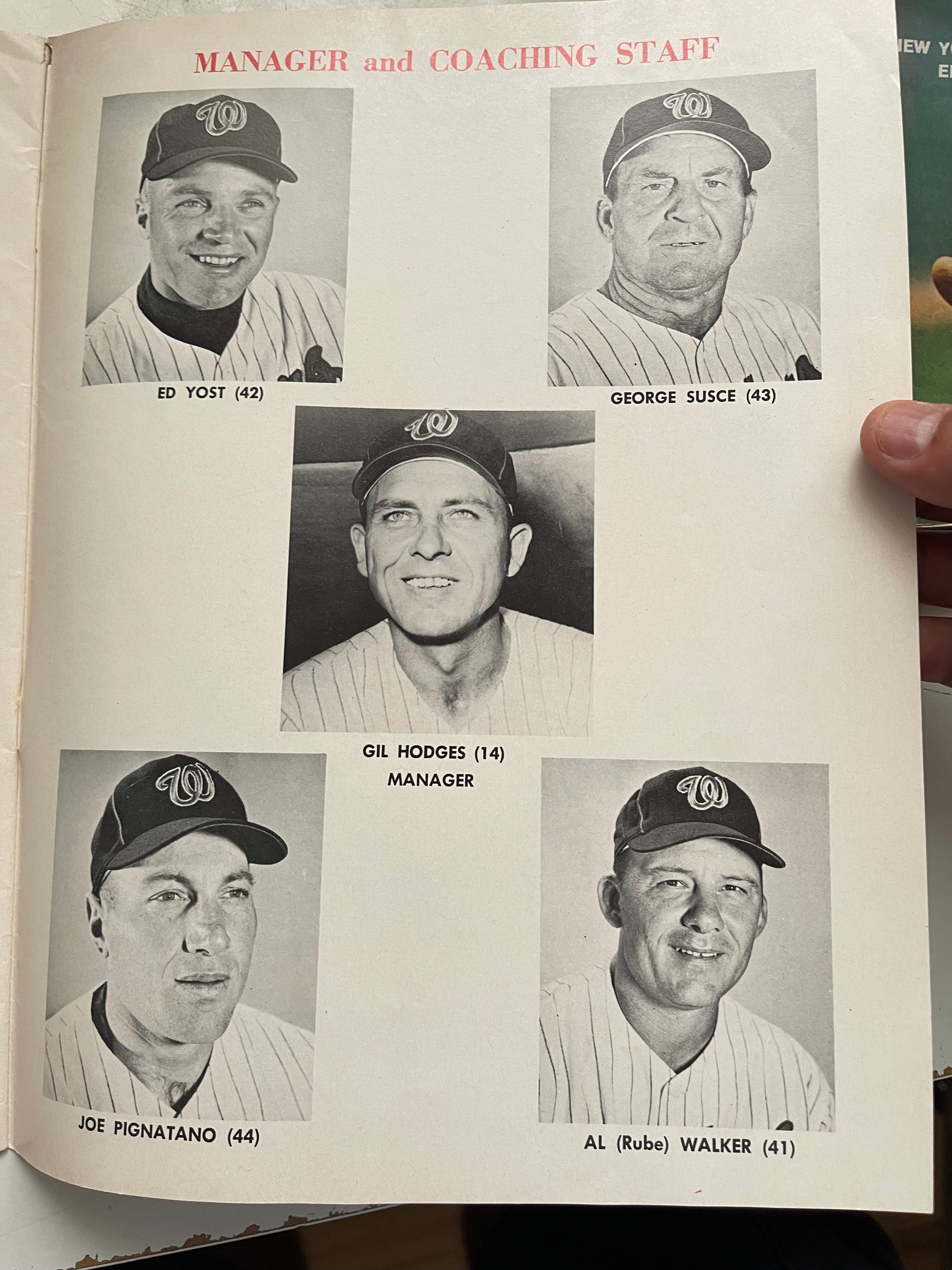 Washington Senators vs California Angels baseball game program 1967