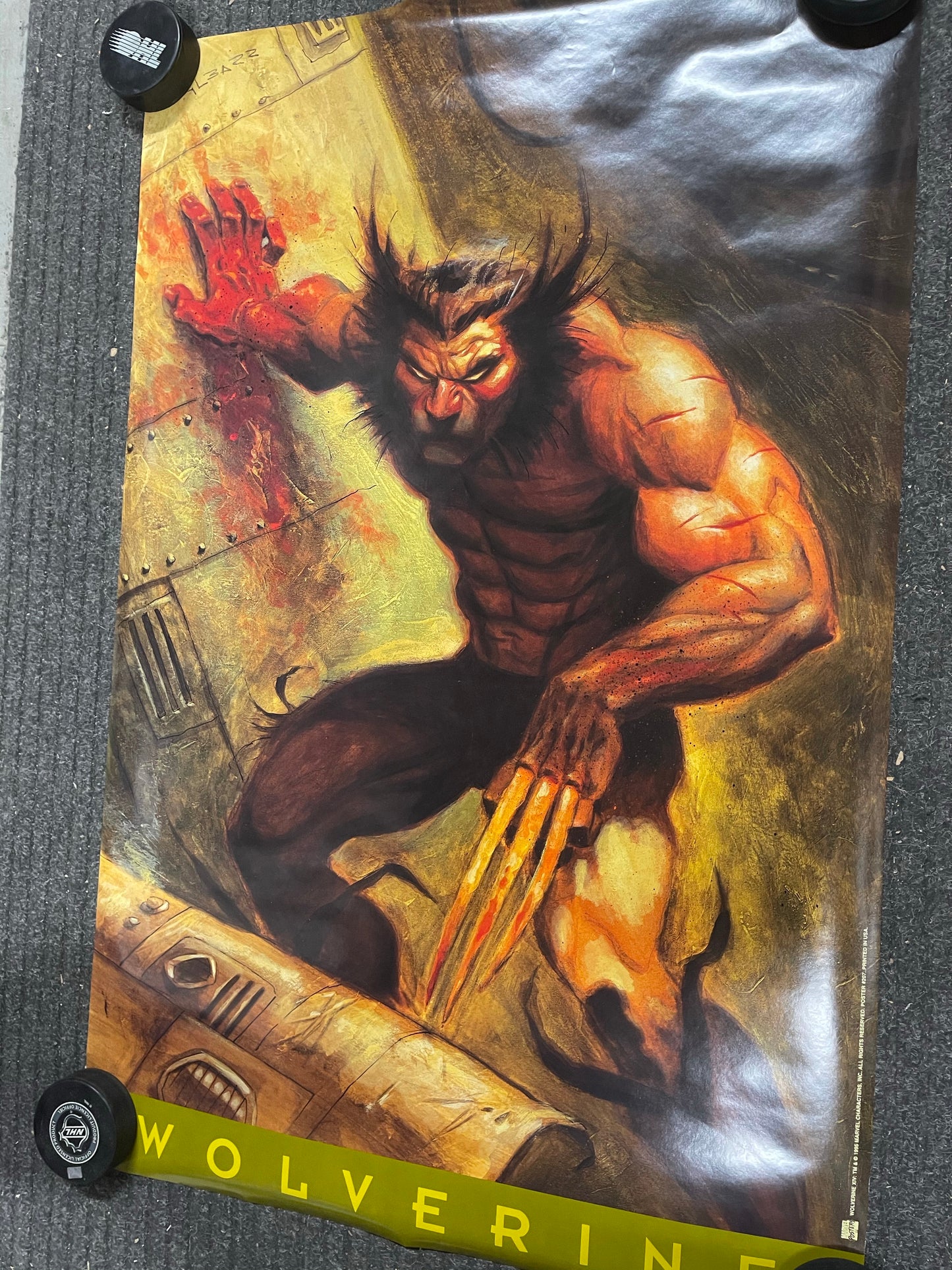 Wolverine vintage comic poster rare find early 1990s