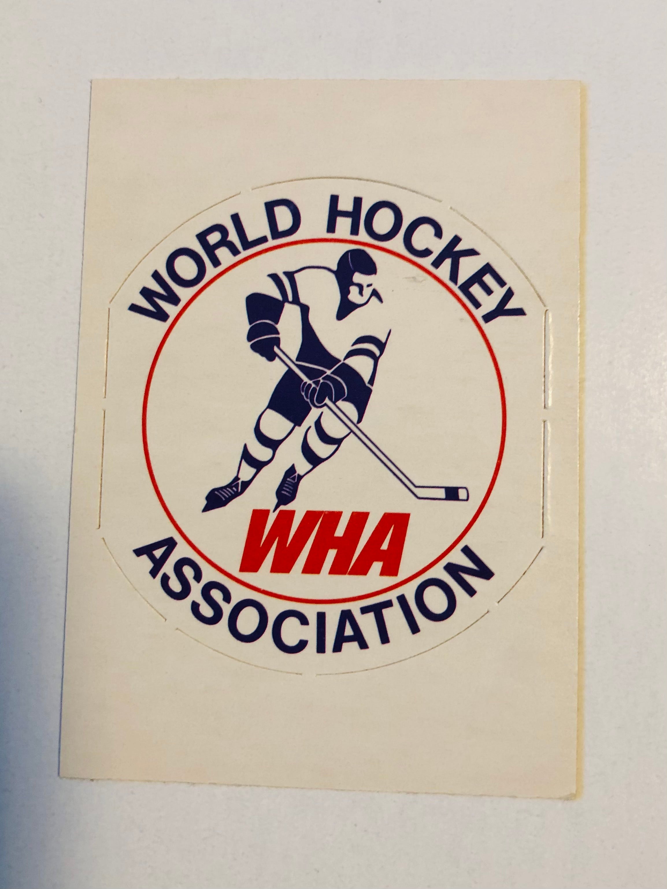 WHA hockey logo rare punch out insert card 1972