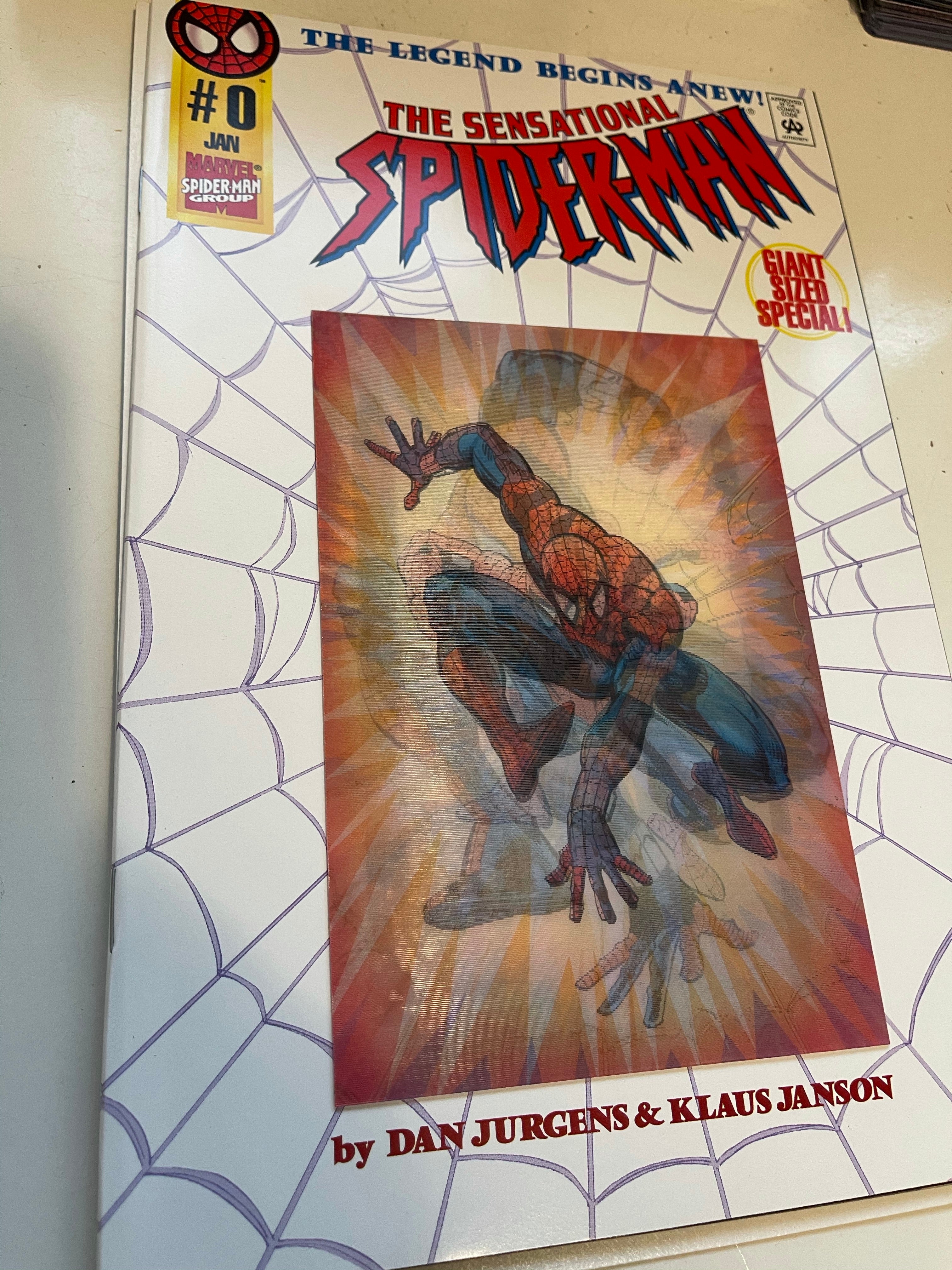 Spider-Man sensational giant size 0 hologram cover comic 1996