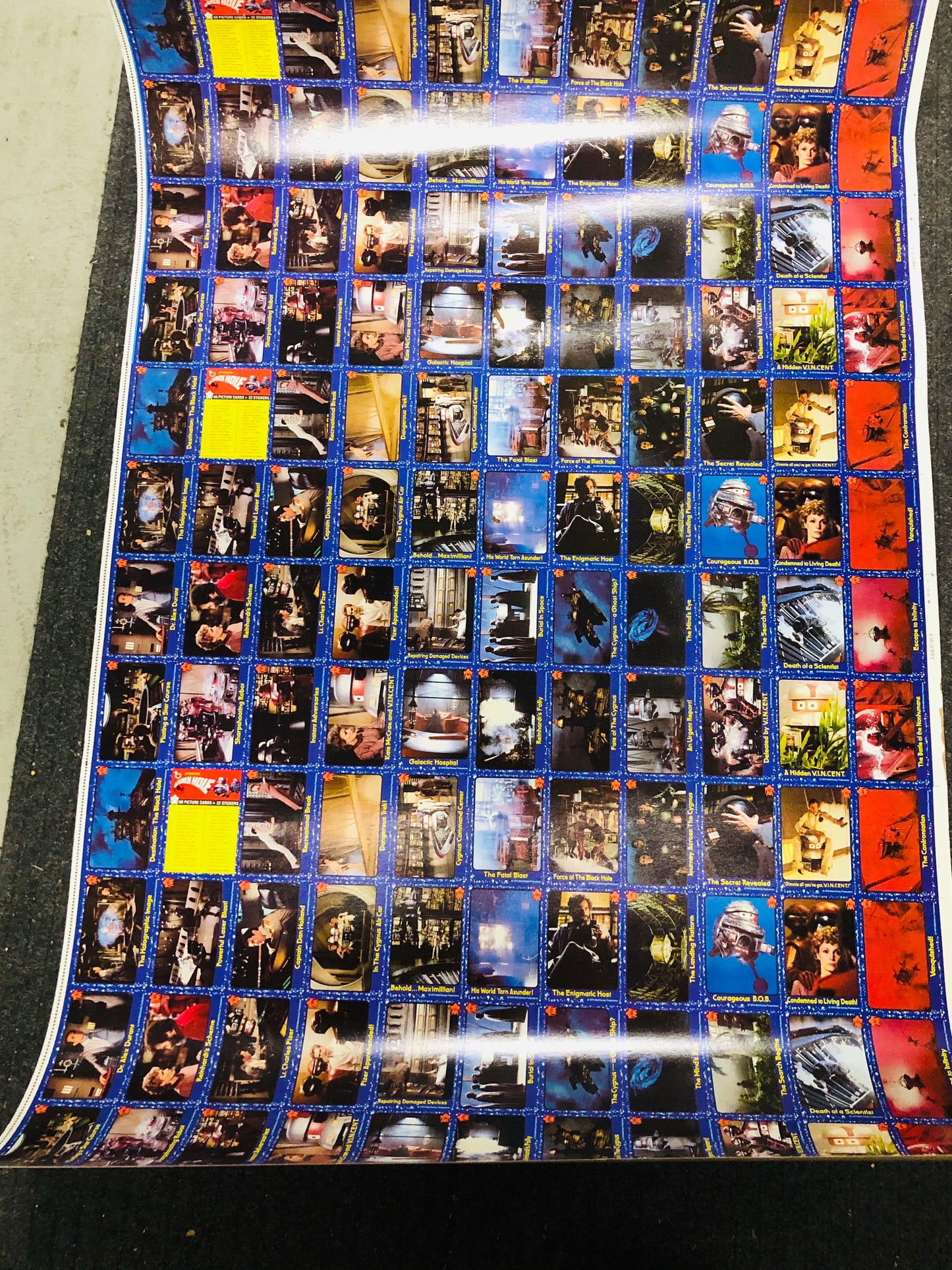 1979 Black Hole movie cards rare uncut sheet