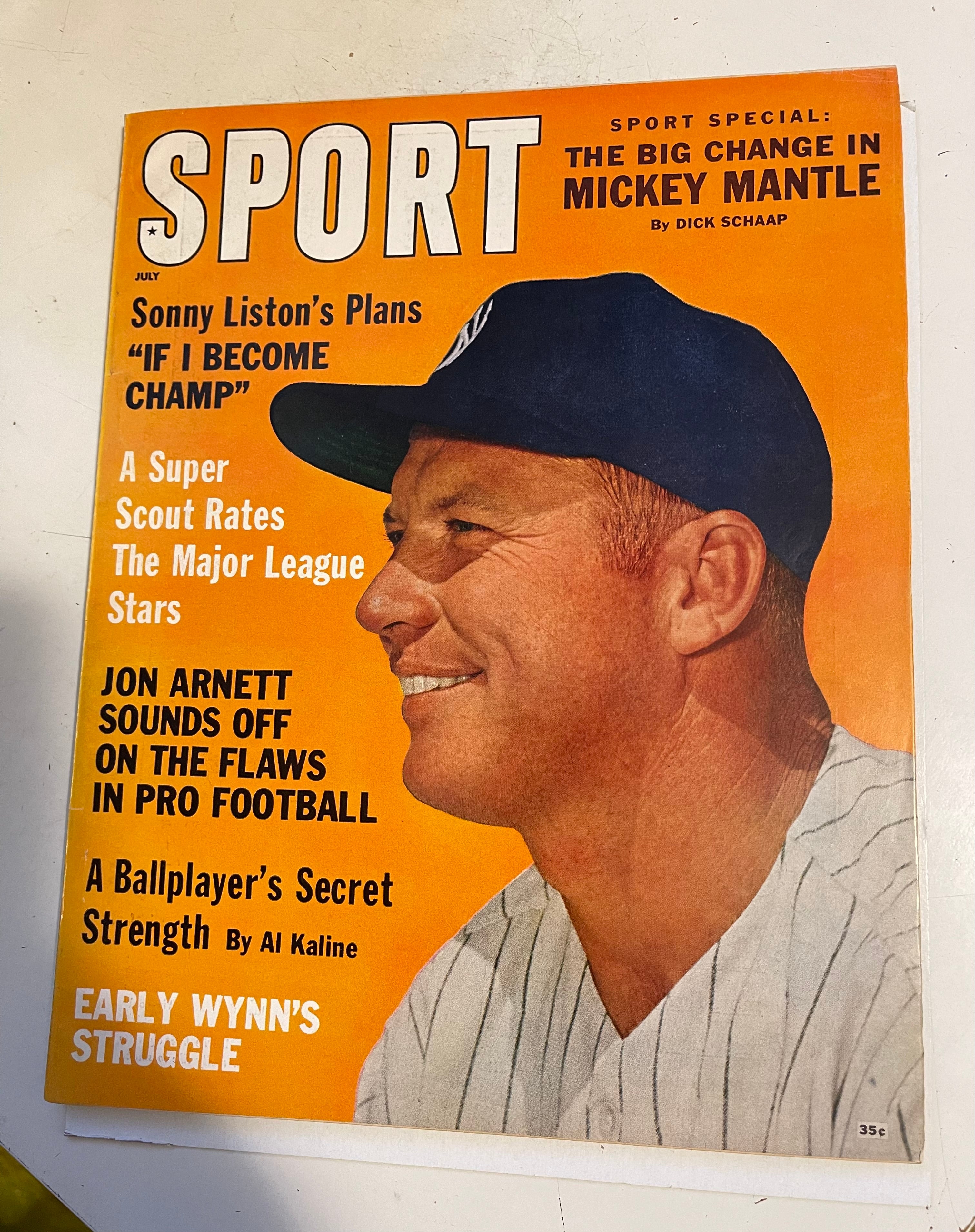 Mickey Mantle baseball Sport high grade full magazine (no Label) 1962