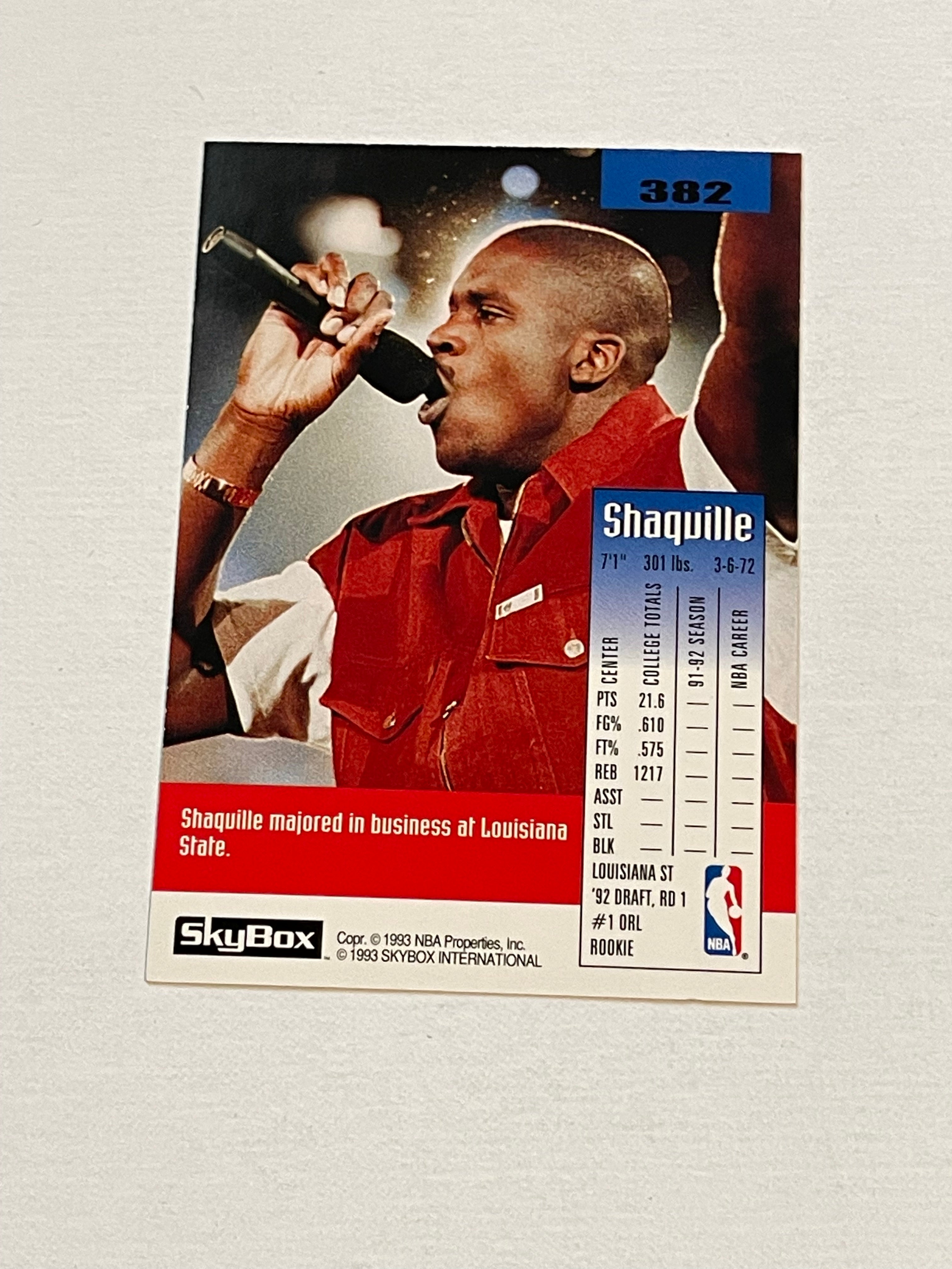 Shaq O’Neal skybox basketball high grade rookie card 1992