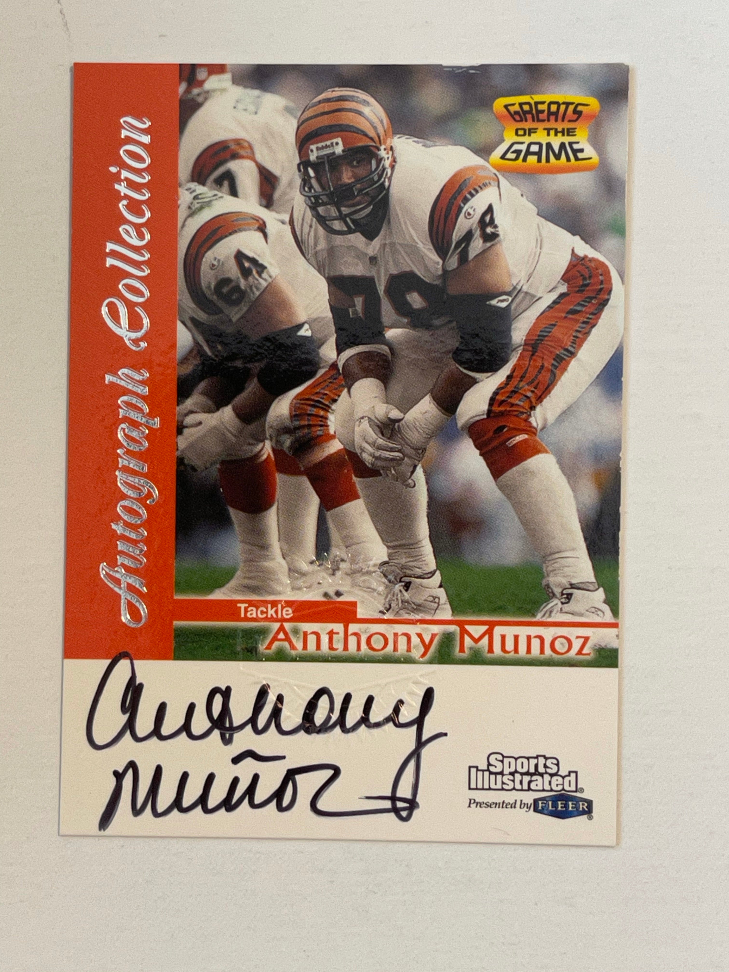 Anthony Munoz SI autograph insert football card