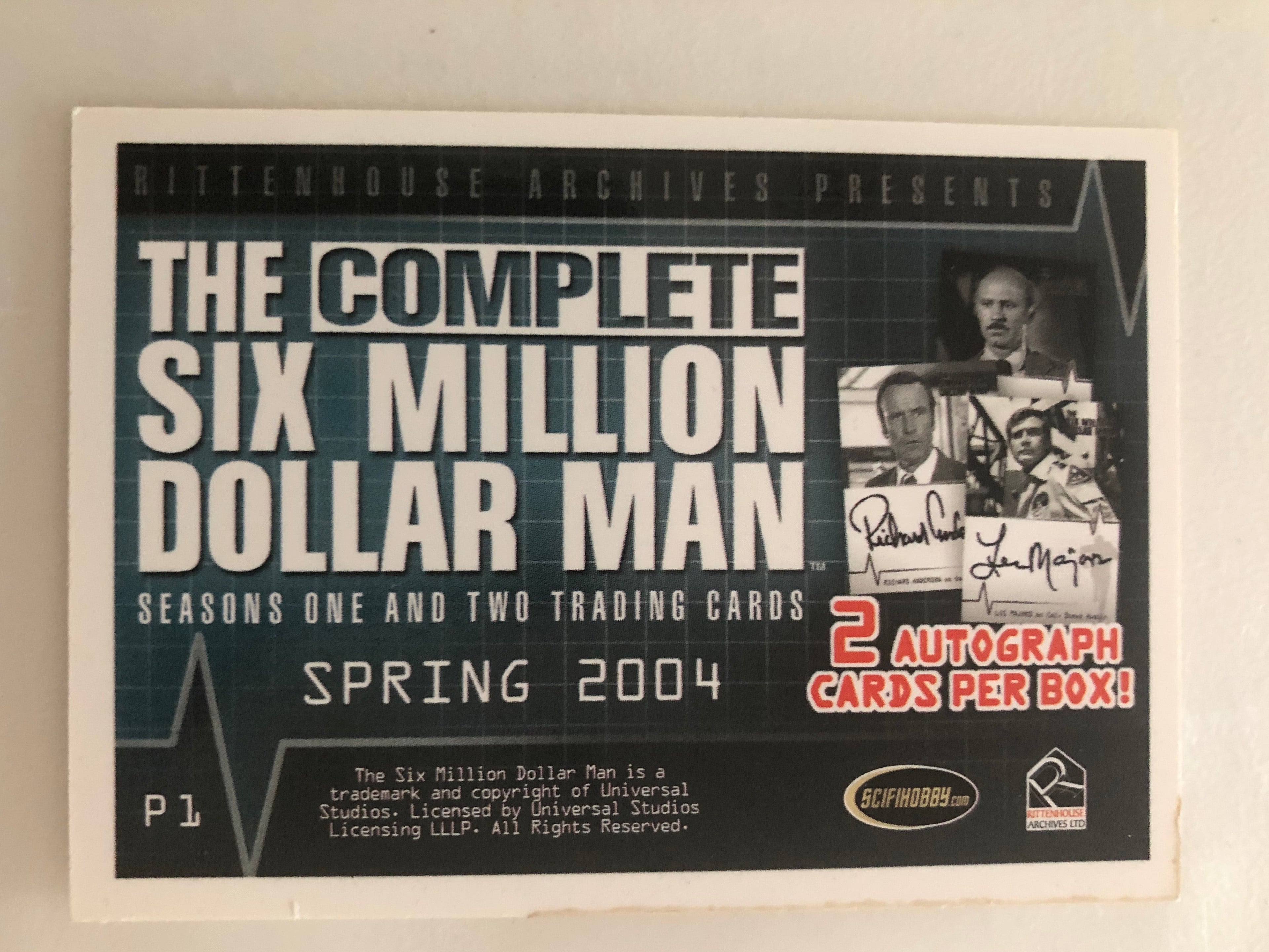 Six Million Dollar Man signed Lee Majors card with COA