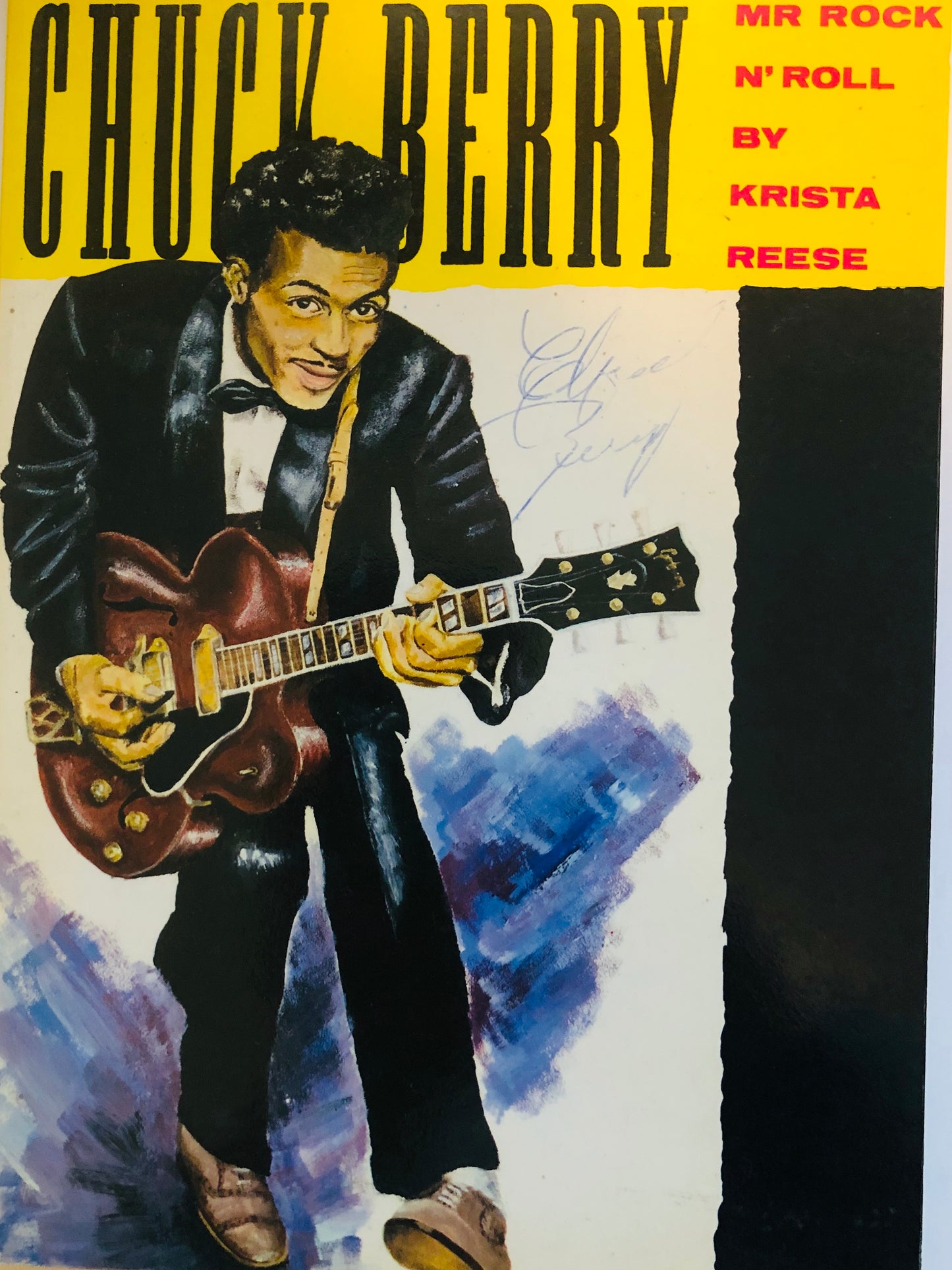 Chuck Berry rockstar legend rare signed book with COA