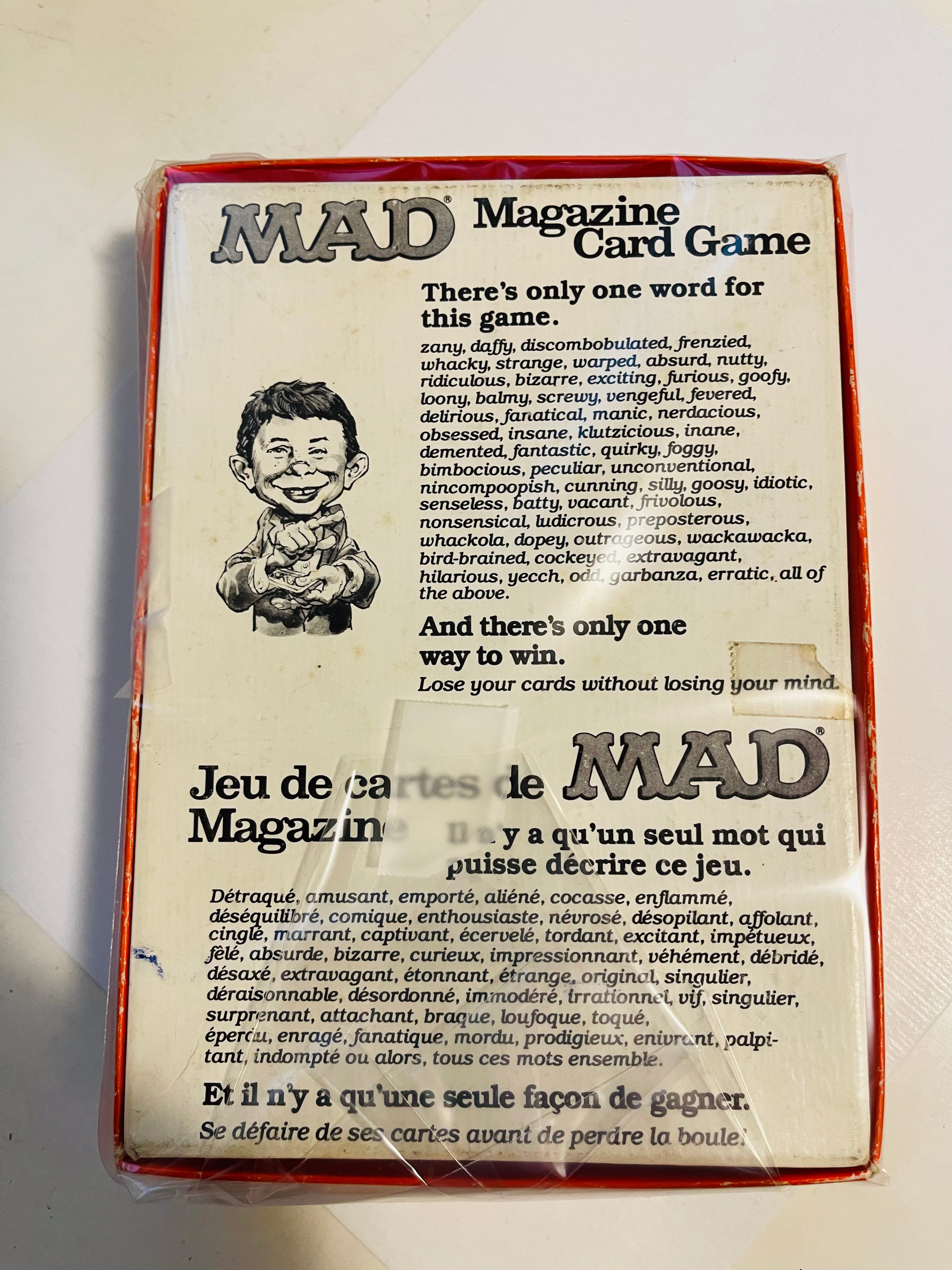 Mad Magazine card game deck with display in box 1998