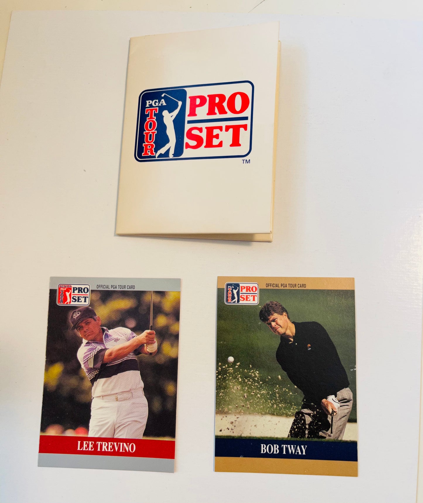 Golf PGA Proset two cards promotional set Trevino and Tway 1990