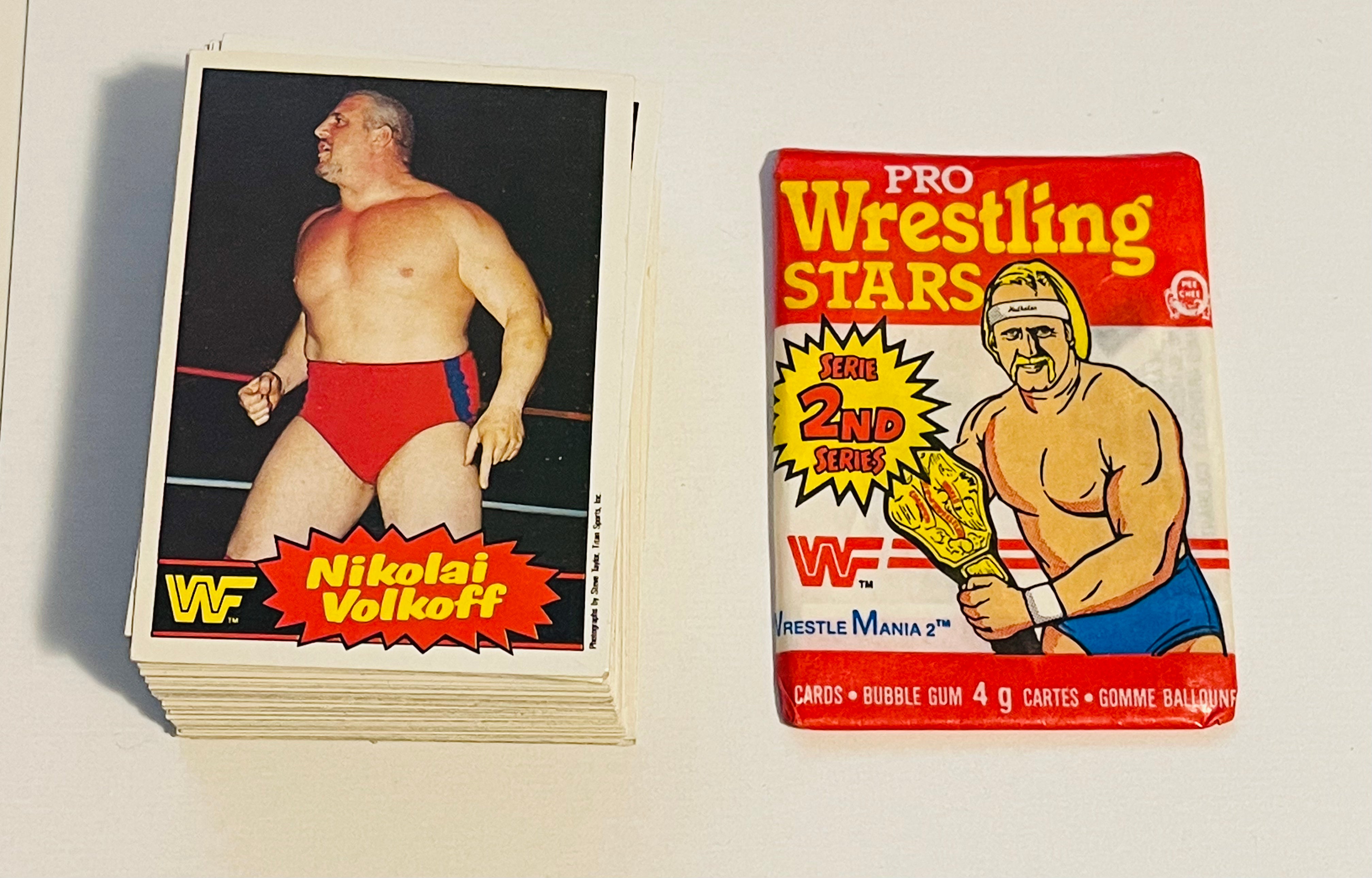 Wrestling O-pee-chee rare cards set with wrapper 1985